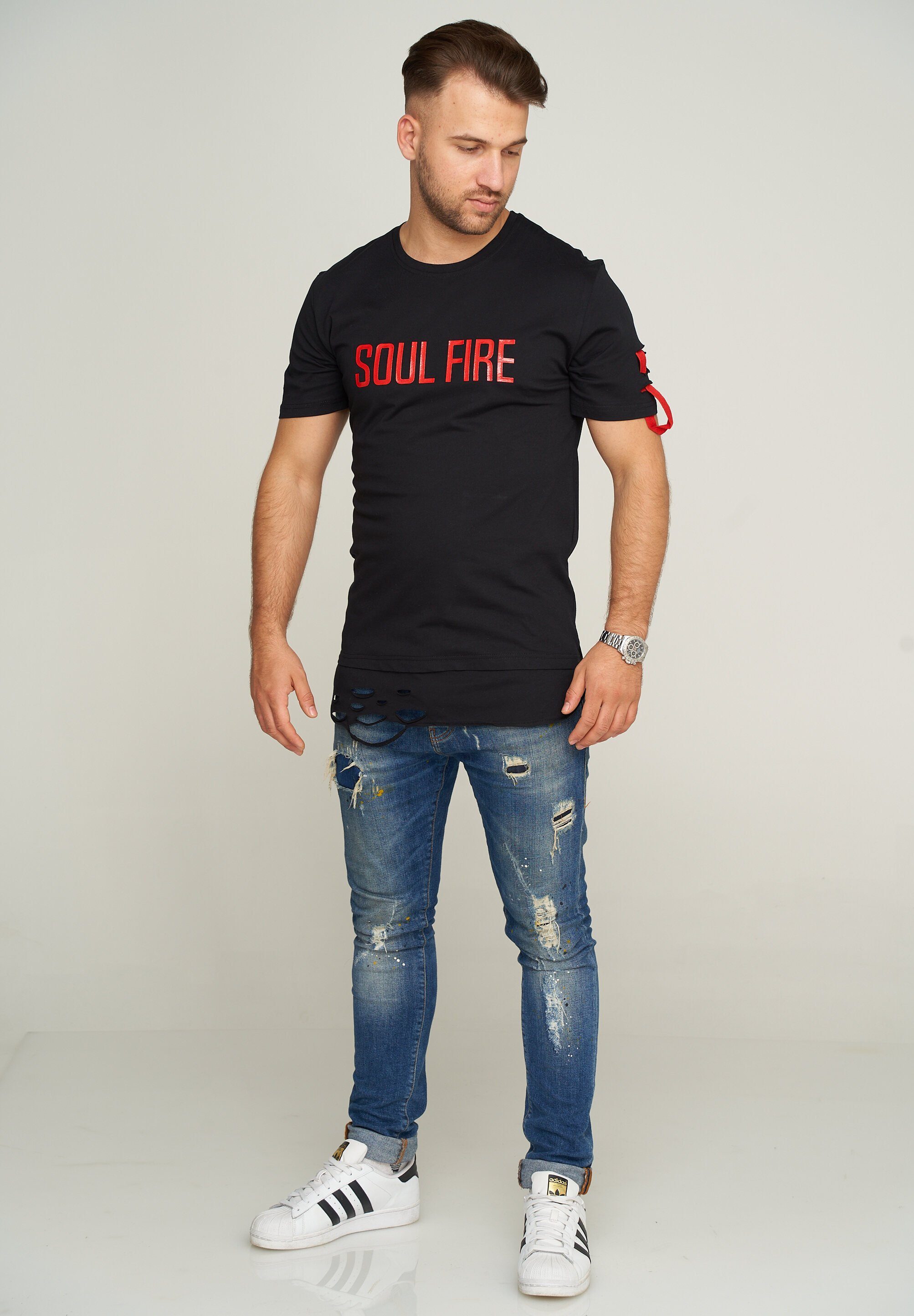 2Y T-Shirt Oversize-Stil Premium 2YFERNDALE Schwarz im