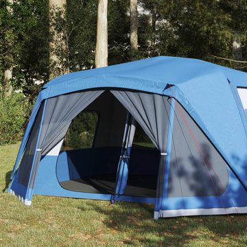vidaXL Vorzelt Campingzelt 10 Personen Blau Verdunkelungsstoff Wasserfest, (1 tlg)