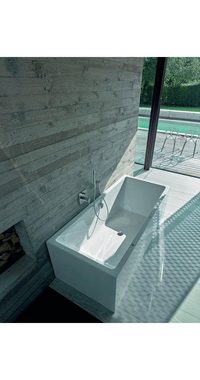 Duravit Badewanne Badewanne VERO AIR 180x80 Vorwandver 2 Rückenschrägen weiß weiß