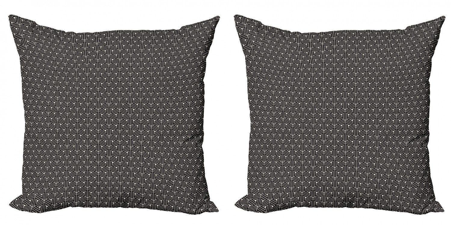 Abakuhaus (2 Digitaldruck, Stück), Doppelseitiger Zusammenfassung Dreieck-Formen Kissenbezüge Modern Gitter Accent