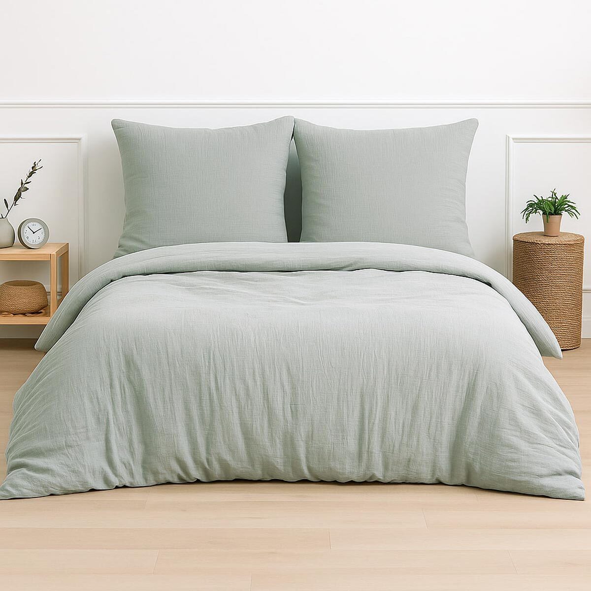 TRAUMSCHLAF Bettwäsche Musselin Uni, Musselin, 3 teilig, luftig, leichte Uni Bettwäsche