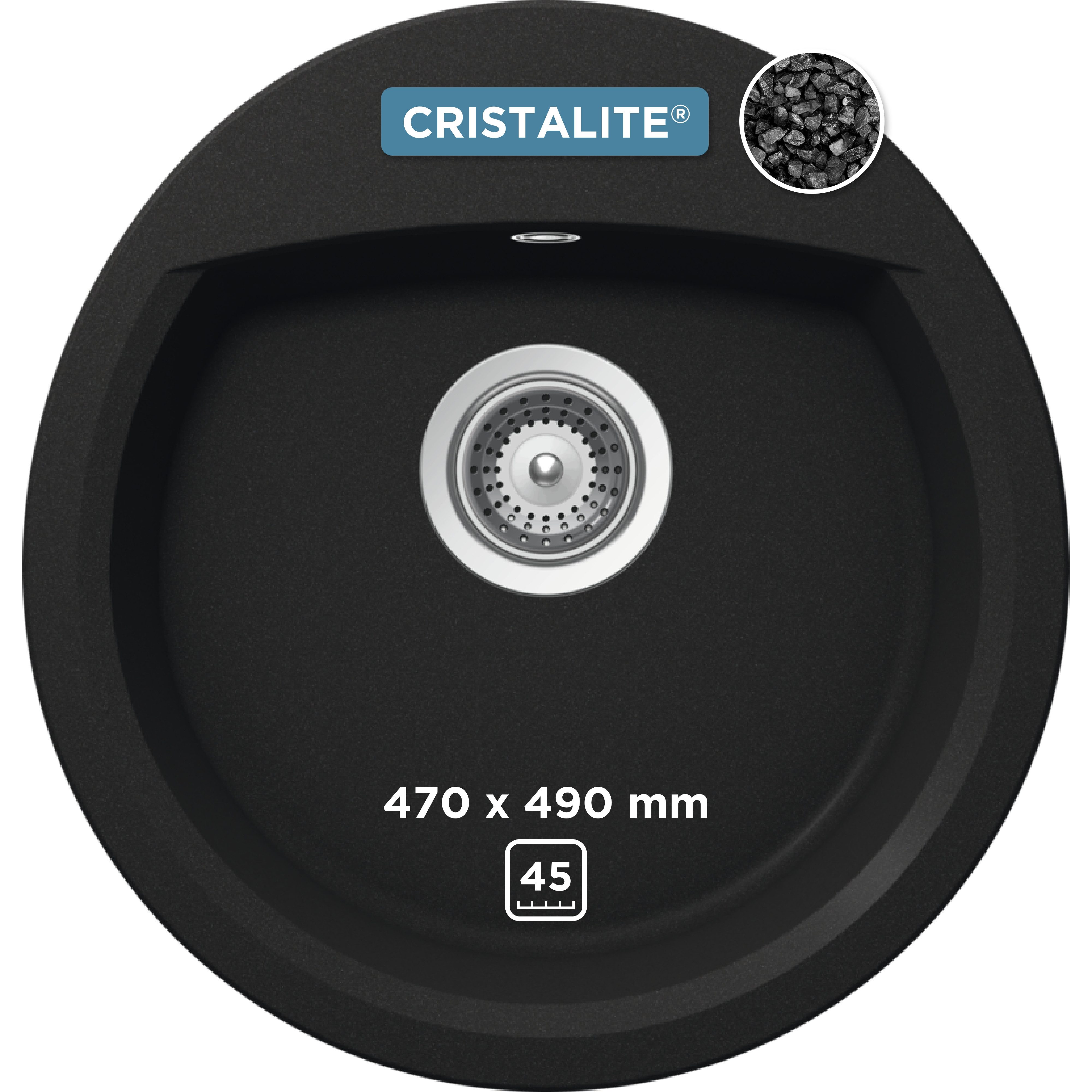 Schock Granitspüle Lucca R, rund, 47/49 cm