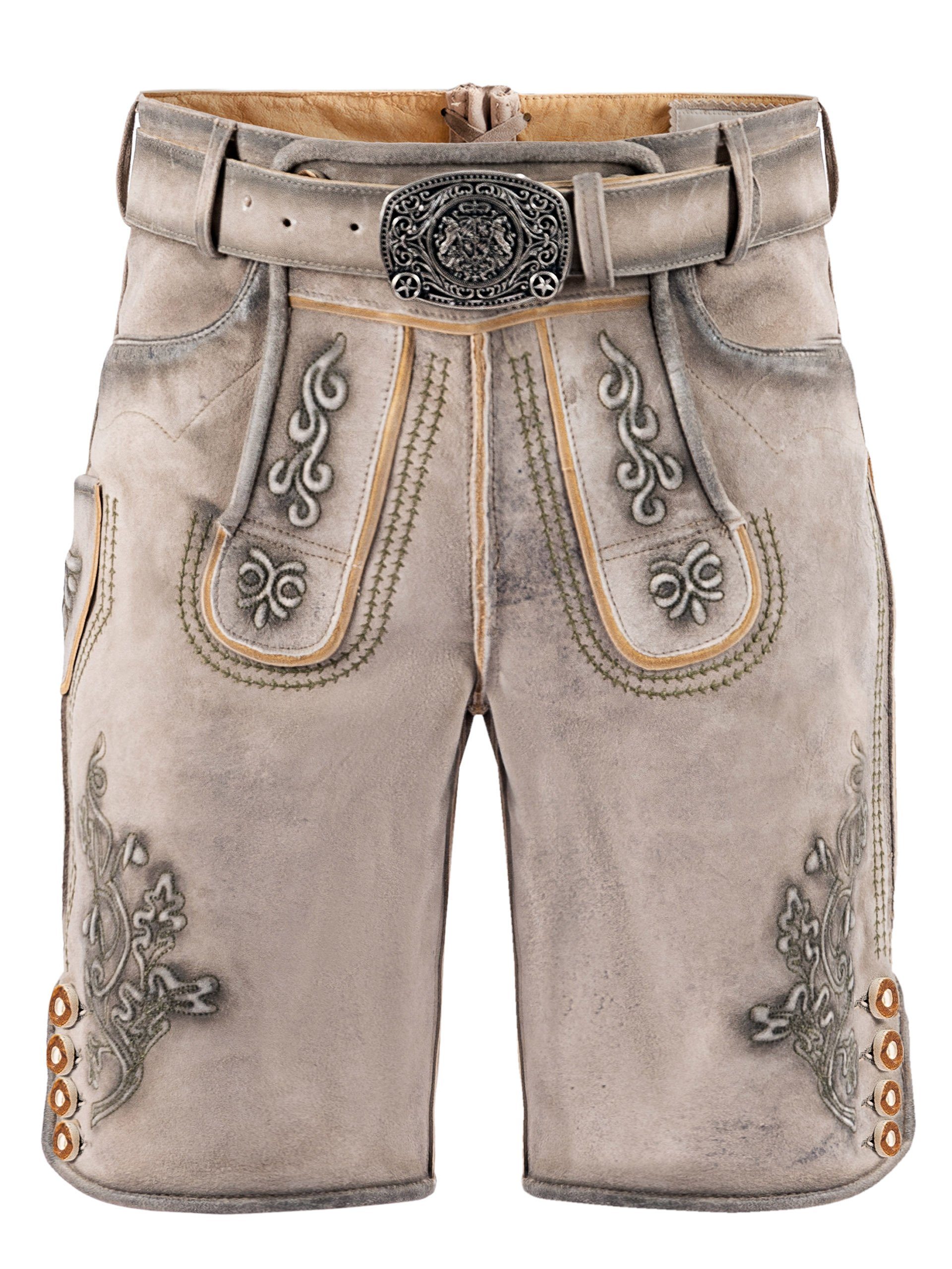 Trachtenlederhose Lederhose kurz Norbert schnee