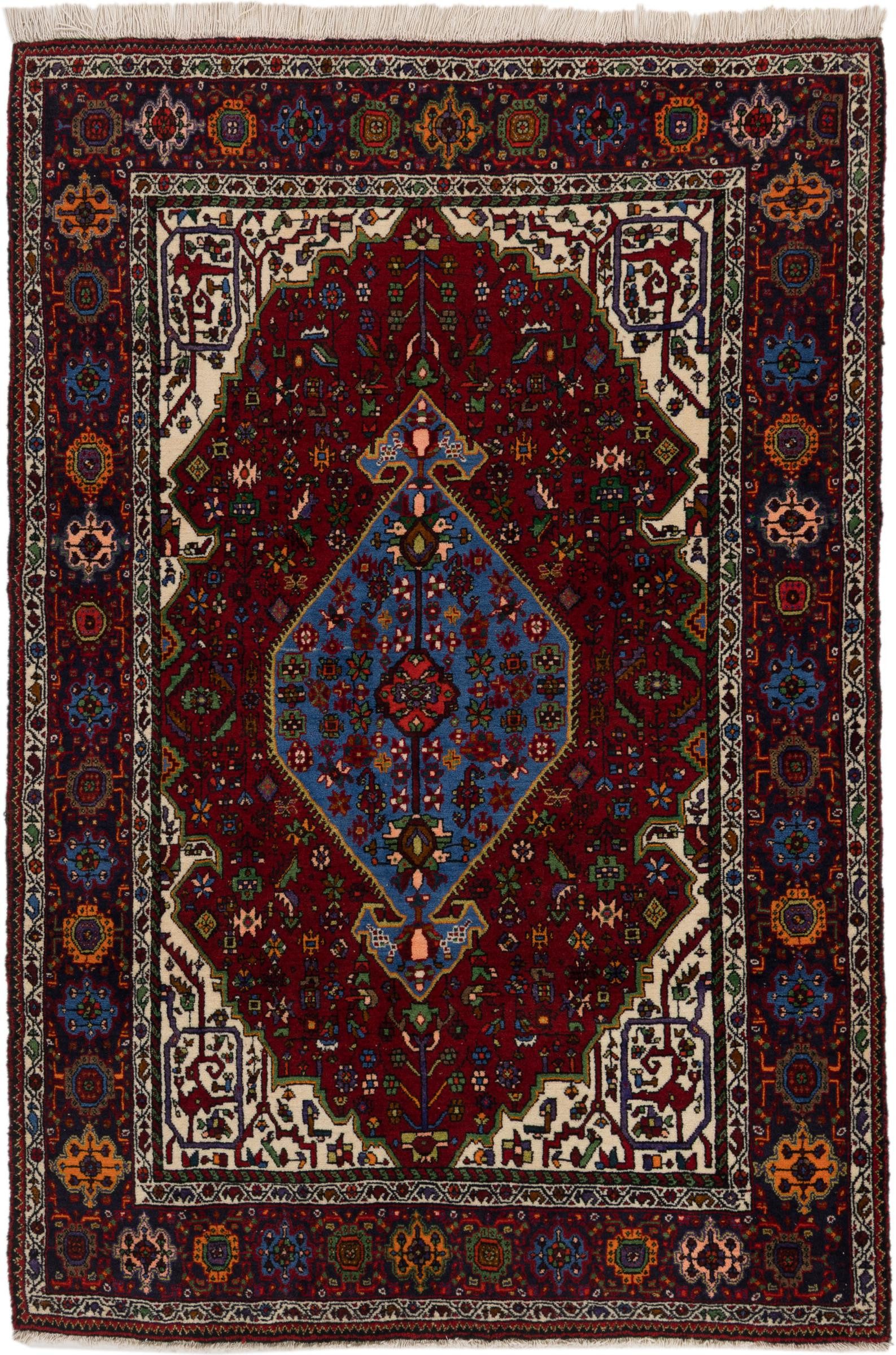 Nain Trading Orientteppich Abadeh 133x200 Handgeknüpfter Orientteppich / Perserteppich, rechteckig, Höhe: 12 mm