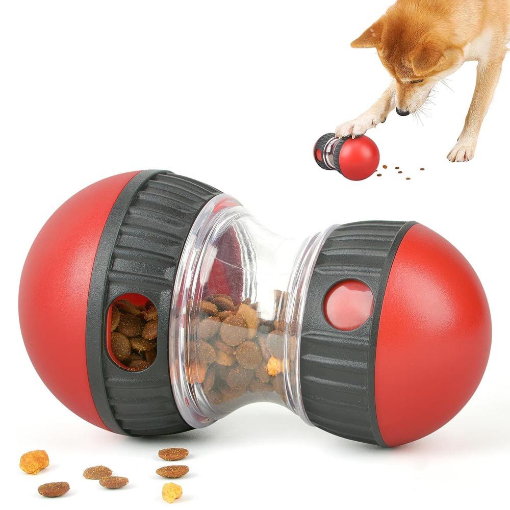Futterball Hundespielzeug zur Förderung der Intelligenz, Rollender Feeder Spender