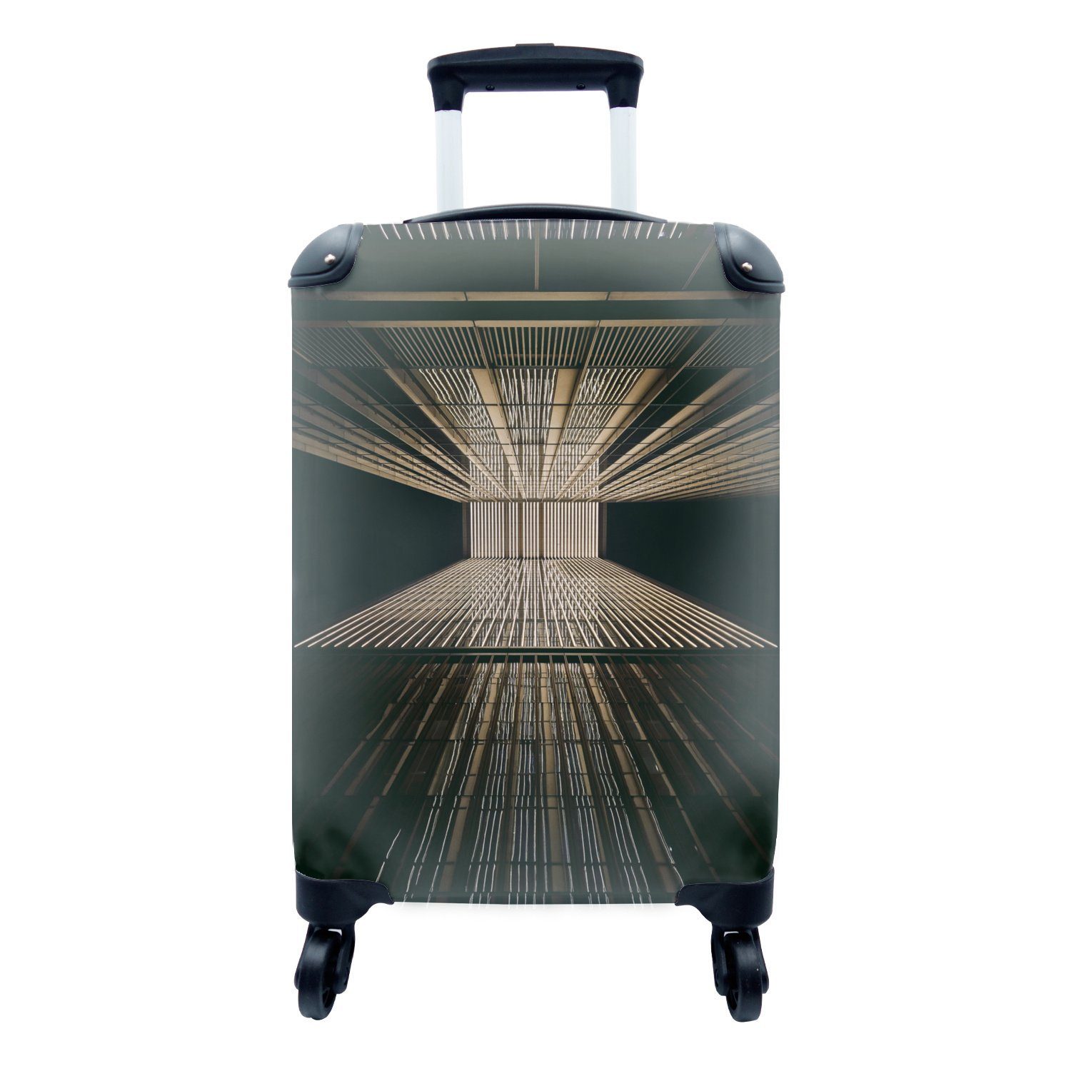 Architektur Reisetasche Moderne für Reisekoffer Trolley, Handgepäckkoffer Handgepäck 4 Nacht, mit MuchoWow bei rollen, Rollen, Ferien,