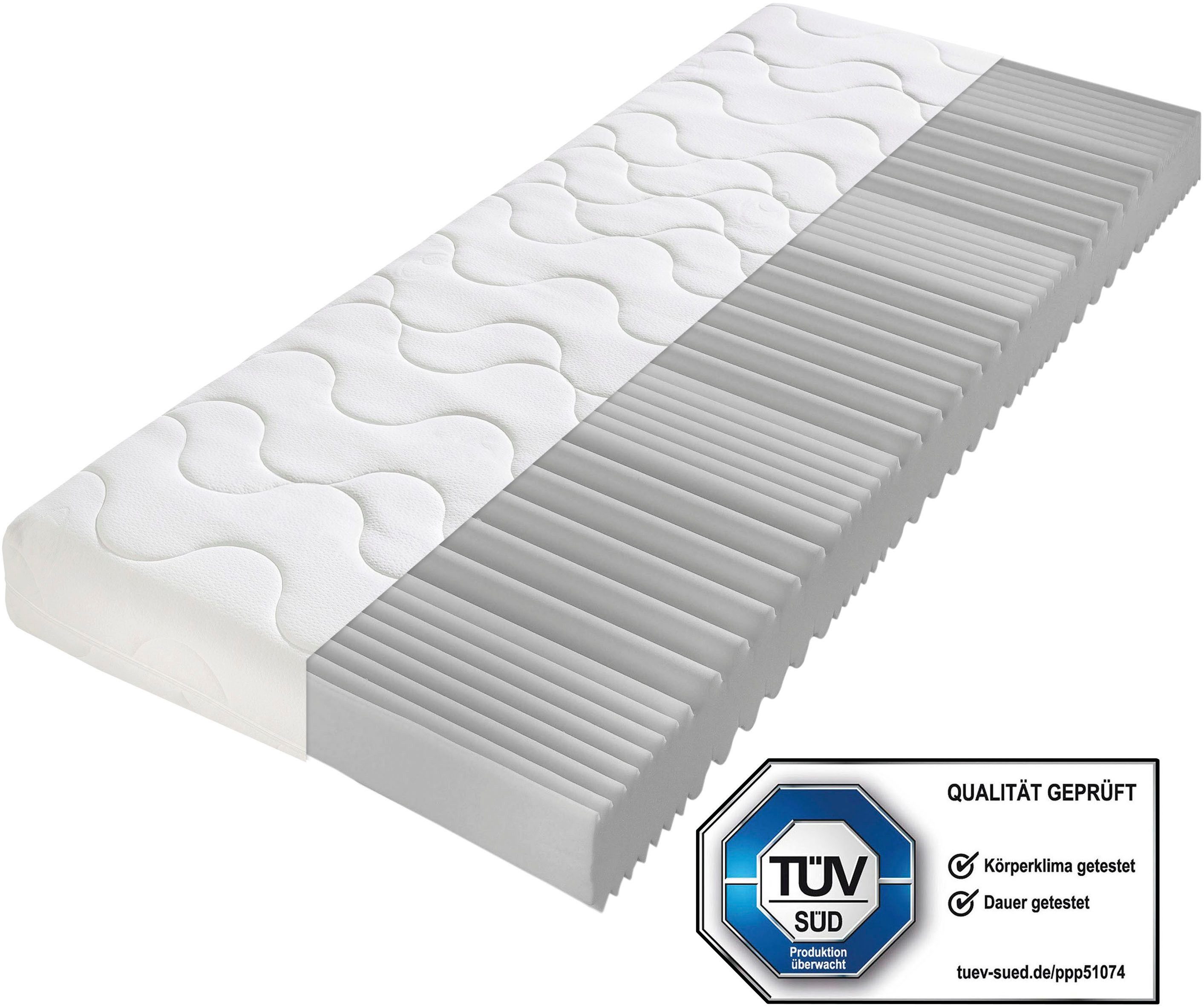 Komfortschaummatratze Double Deluxe Matratze 20, Matratze in 90x200 cm und weiteren Größen, Beco, 20 cm hoch, Matratze vom TÜV Süd getestet*, über 2.000 5-Sterne-Bewertungen!