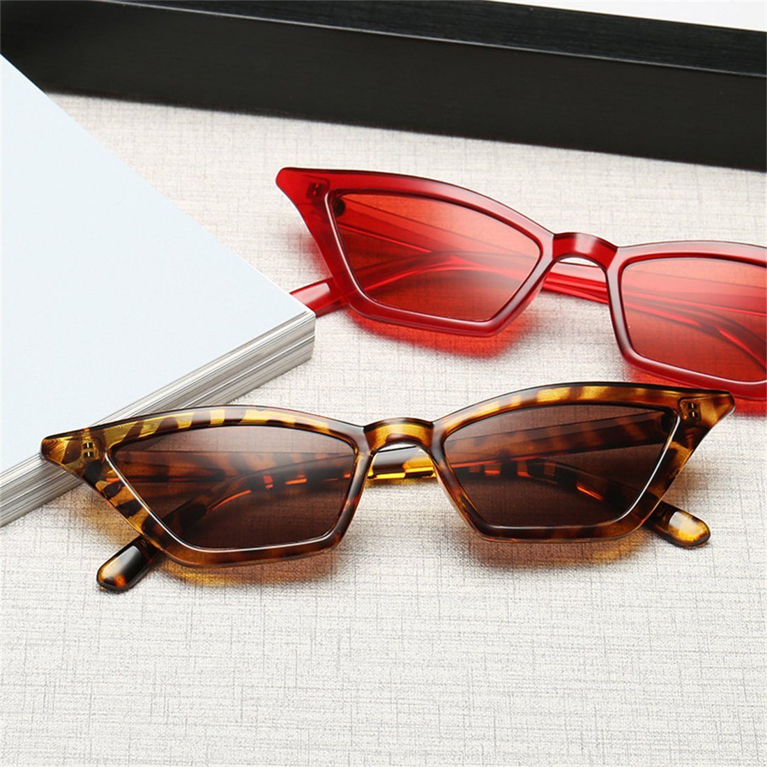 Rahmen Sonnenbrille, kleine Damen Outdoor Retro-Shades Auge Sonnenbrille Katze DÖRÖY