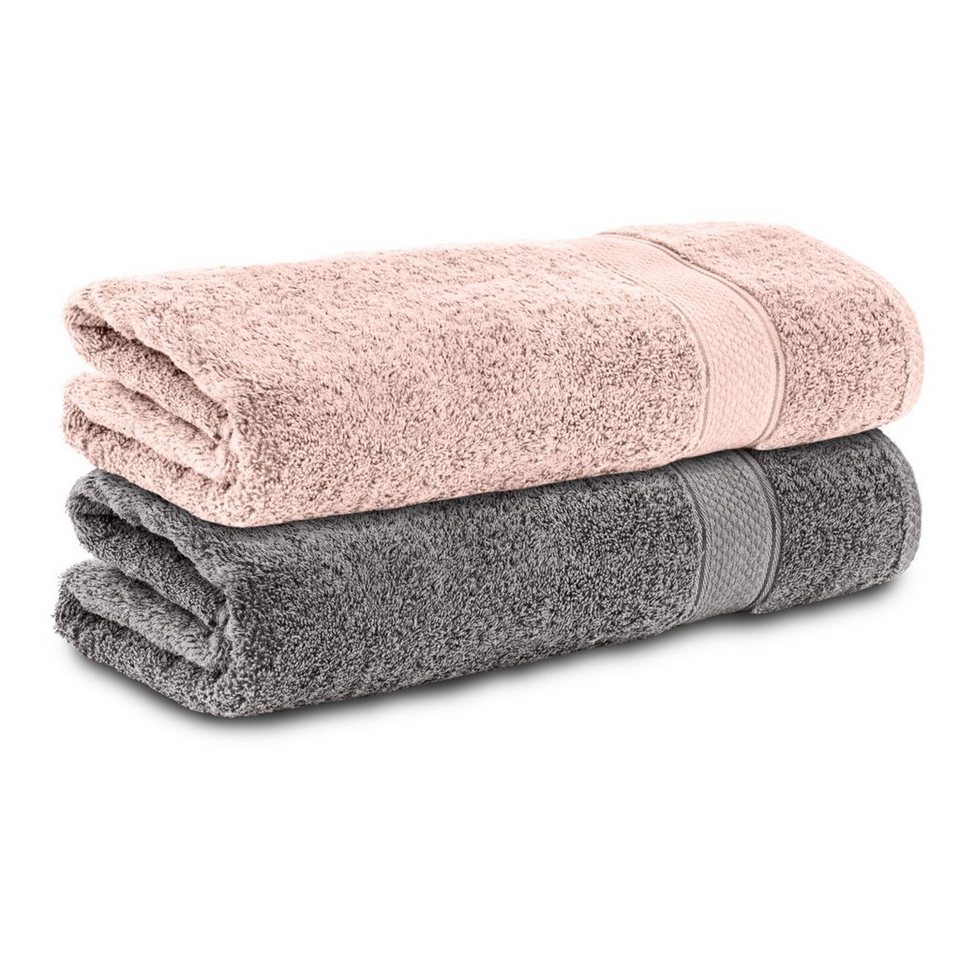 Komfortec Handtücher 100% Baumwolle, 470 g/m², Frottee (2-St), Badetücher  50x100 cm Set, Weich