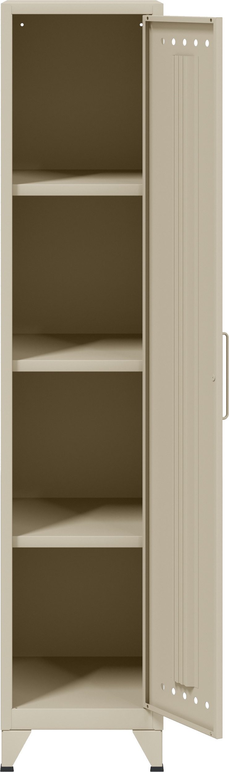 Bisley Aktenschrank Fern Locker Garderobenschrank in Verkehrsweiß - Maße: H 180 x B 38 x T 51 cm