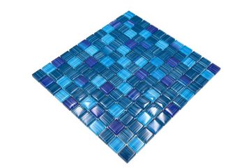 Mosani Mosaikfliesen Glasmosaik Mosaikfliese Style Ocean blau türkis Küche