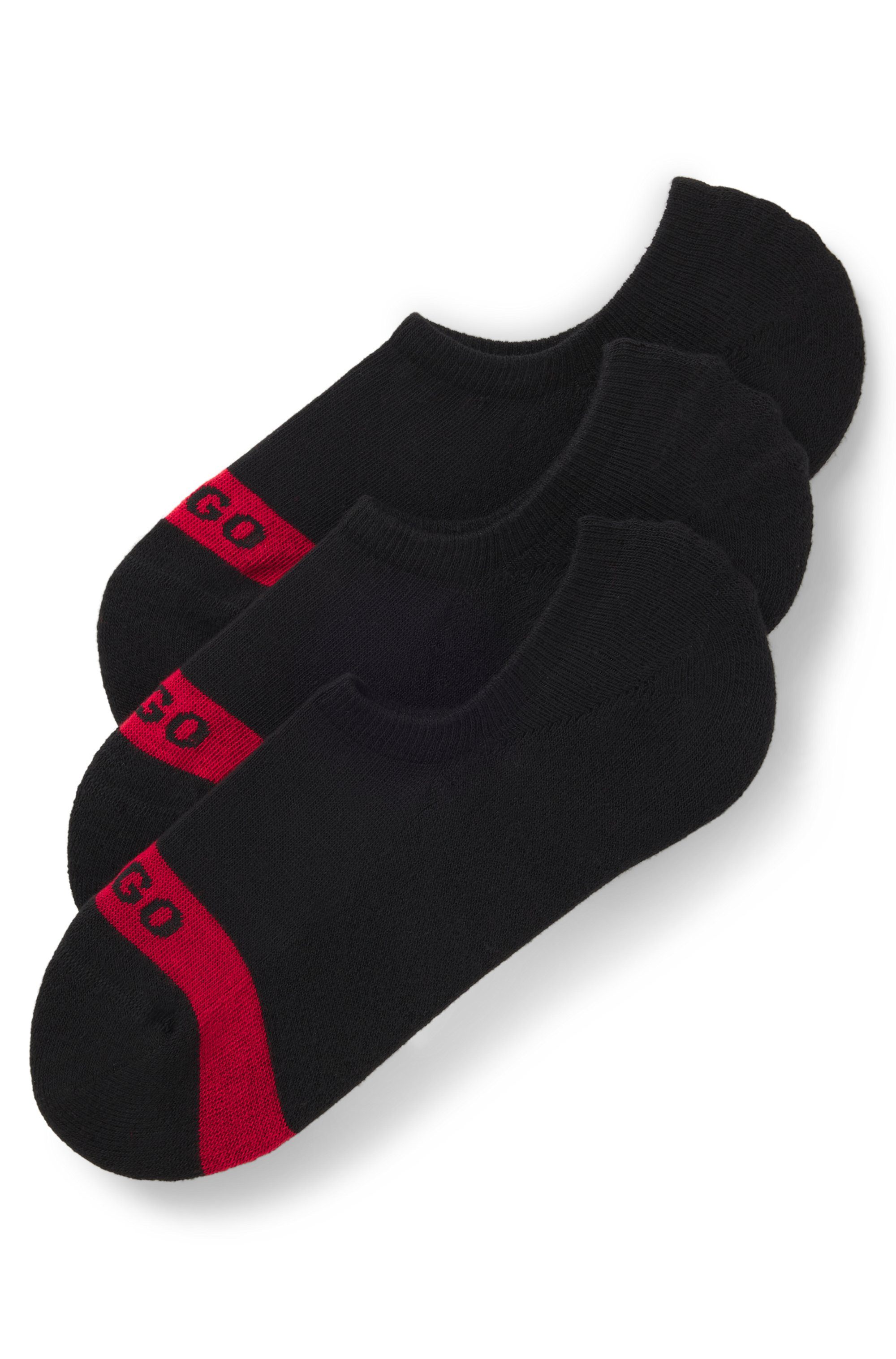 HUGO Businesssocken 3P LC PLUSH TAPE CC (Packung, 3-Paar, 3er) mit HUGO Logostickerei auf rotem Farbstreifen – Bild 2 von 5