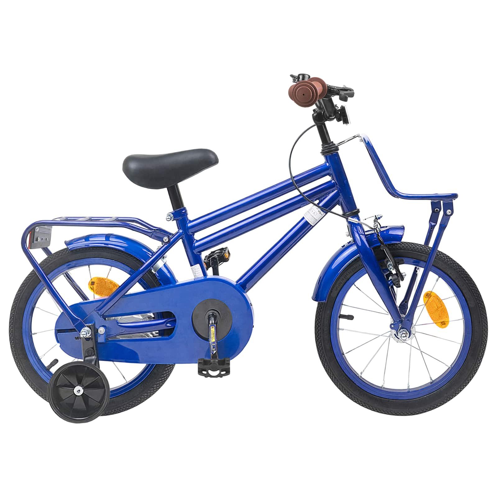 vidaXL Kinderfahrrad 90 x 49 x 67,5 cm Kinderfahrrad 12 Zoll für 2-4 Jahre alt Dunkelblau S