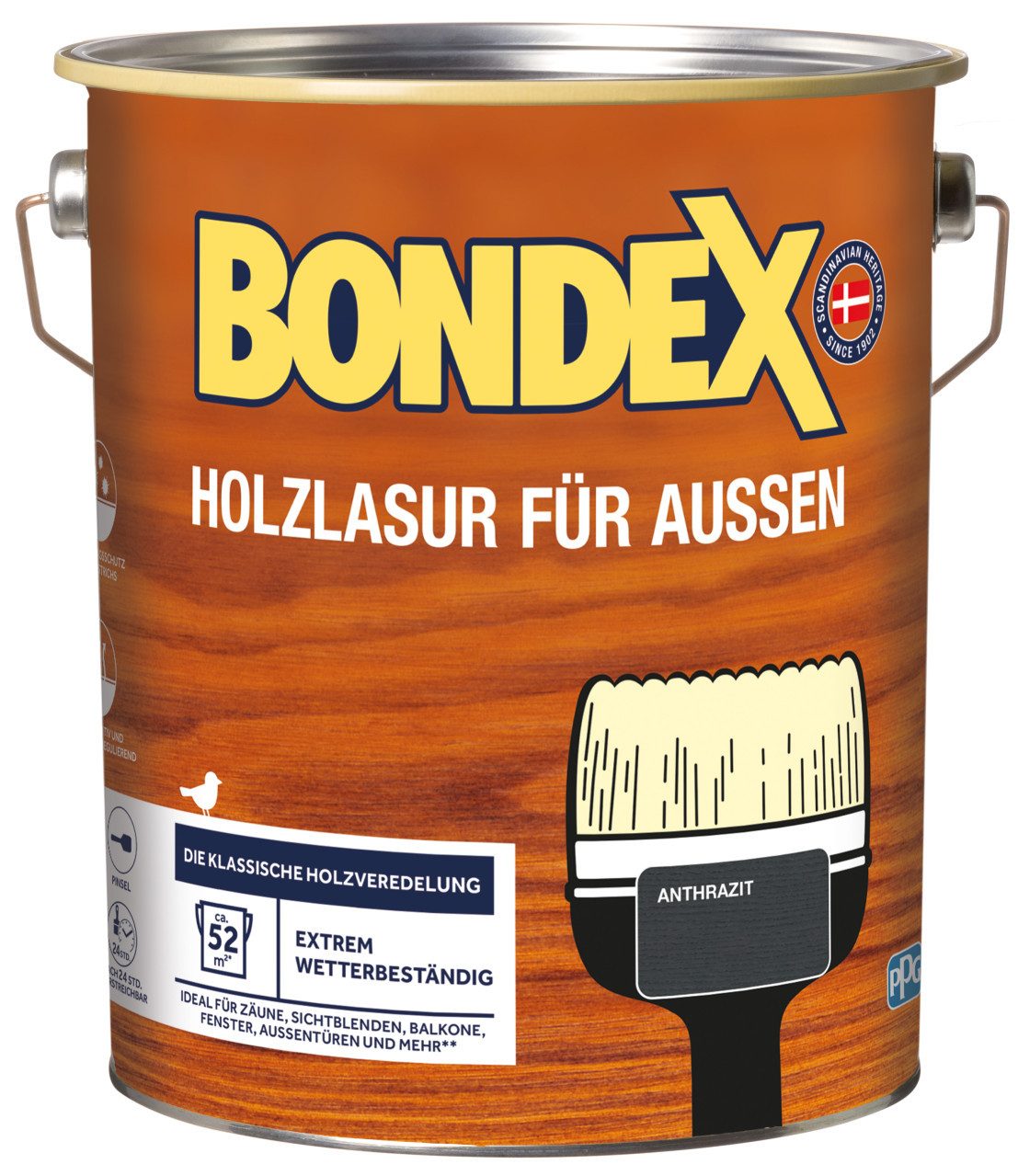 Bondex Lasur Bondex Holzlasur 4 L anthrazit