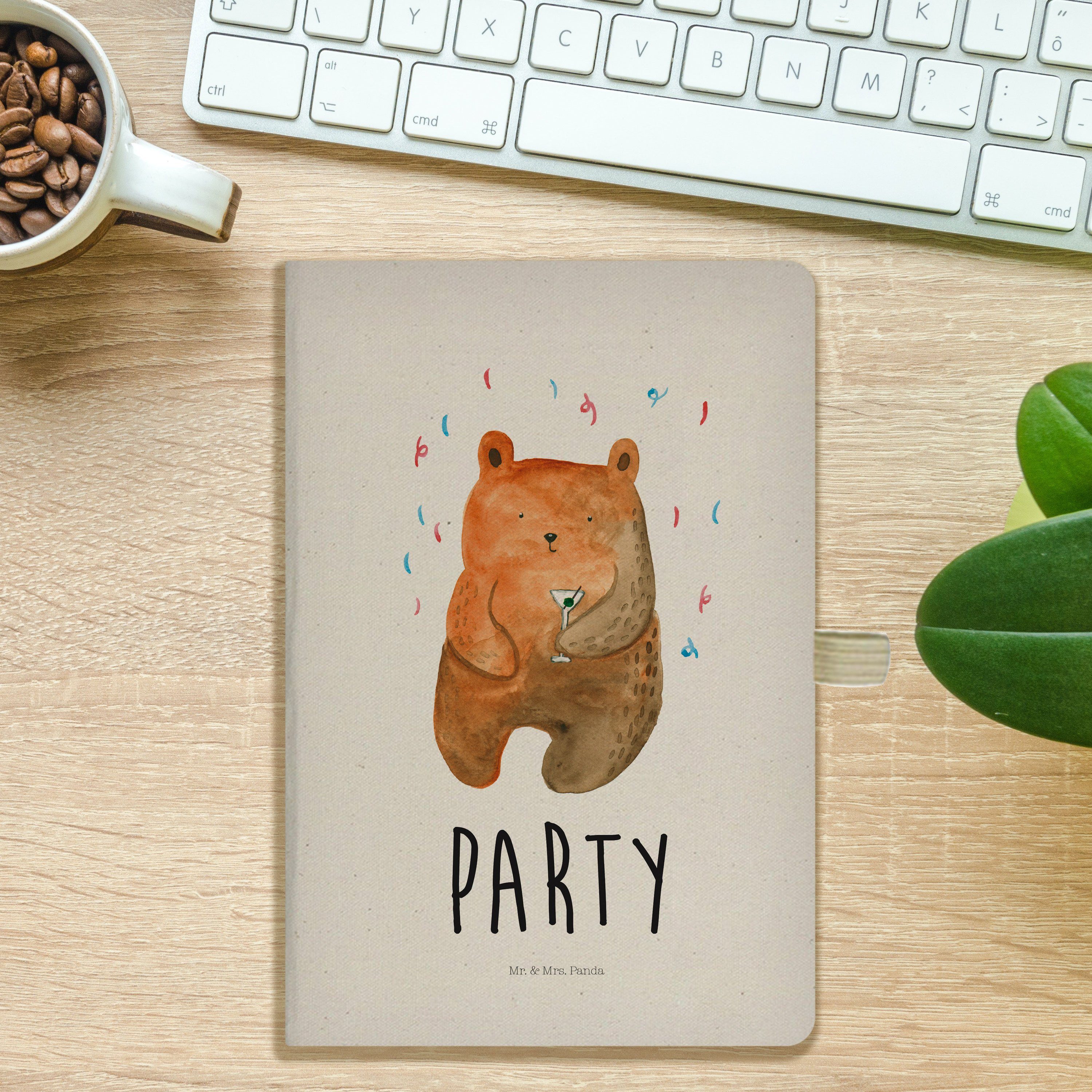 Mr. & Mrs. Notizbuch Bär Panda - Party - Geschenk, Kladd Transparent Teddy, Abfeiern, Notizheft