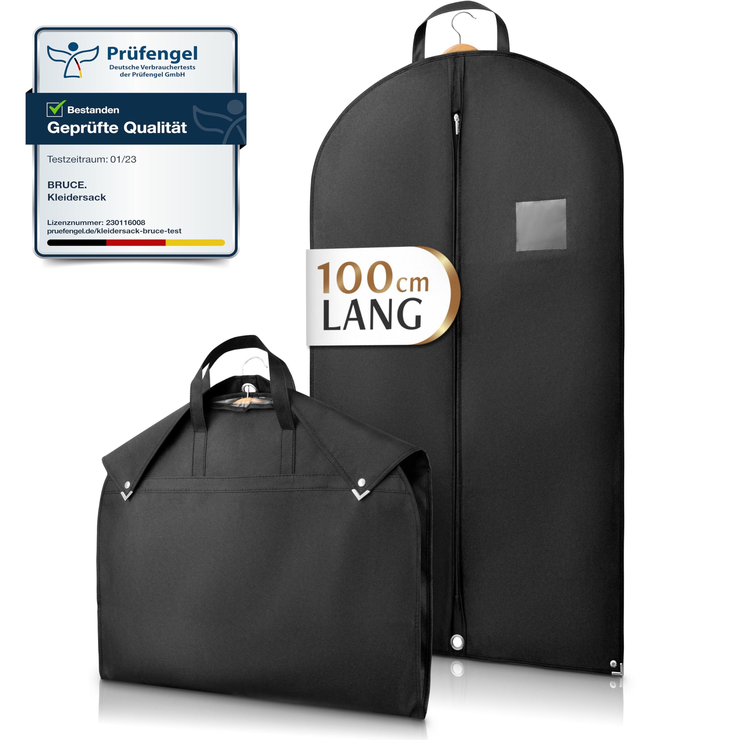 Bruce Kleidersack Optimierte Materialstärke von 120 GSM (Hochwertige Kleiderhülle für Anzug und Kleid) Atmungsaktive Anzugtasche für Reisen