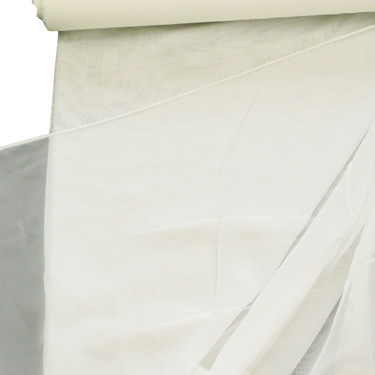 Meterware Gardinenstoff Meterware Stores creme 2,60m Höhe, halbtransparent, mit Bleiband