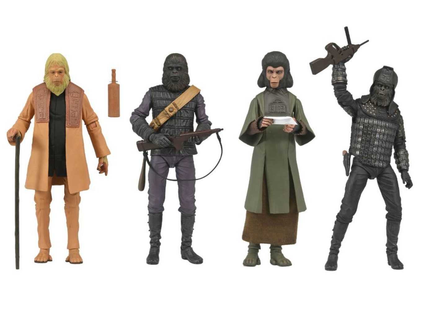 NECA Actionfigur NECA Planet of the Apes Legacy Series 7 Inch Actionfiguren 4-Pack