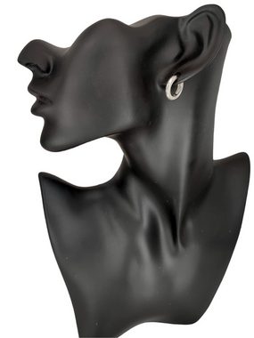 Kiss of Leather Ohrring-Set Klappcreole 16mm 925 Silber Kreolen Ohrringe Ohr Paarpreis