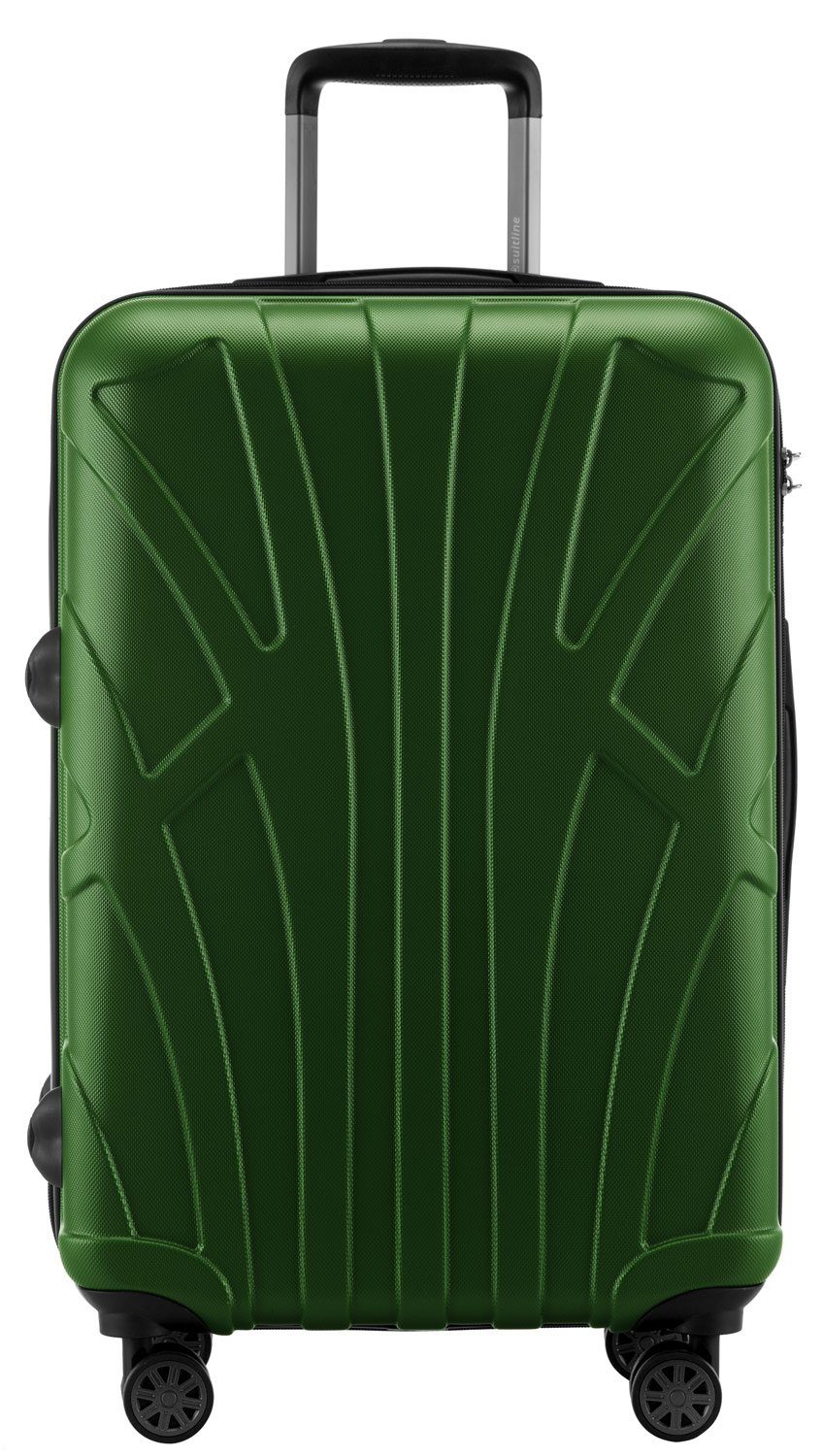 ca. Leicht, 58 Packvolumen Robust, TSA, Rollen, Suitline 65 4 cm, - S1, Liter Koffer Grün Erweiterbar, 68