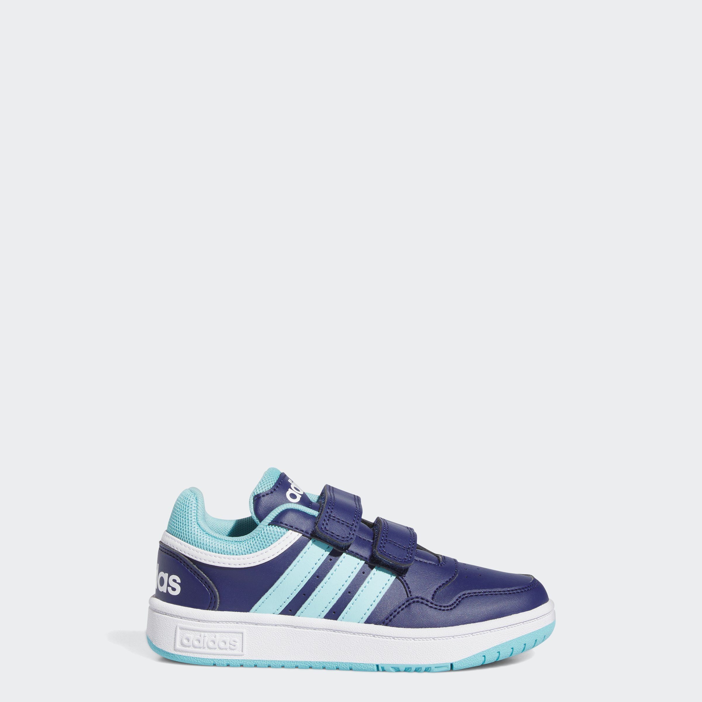 Sportswear / Aqua Blue Sneaker HOOPS Cloud White Light / adidas Dark