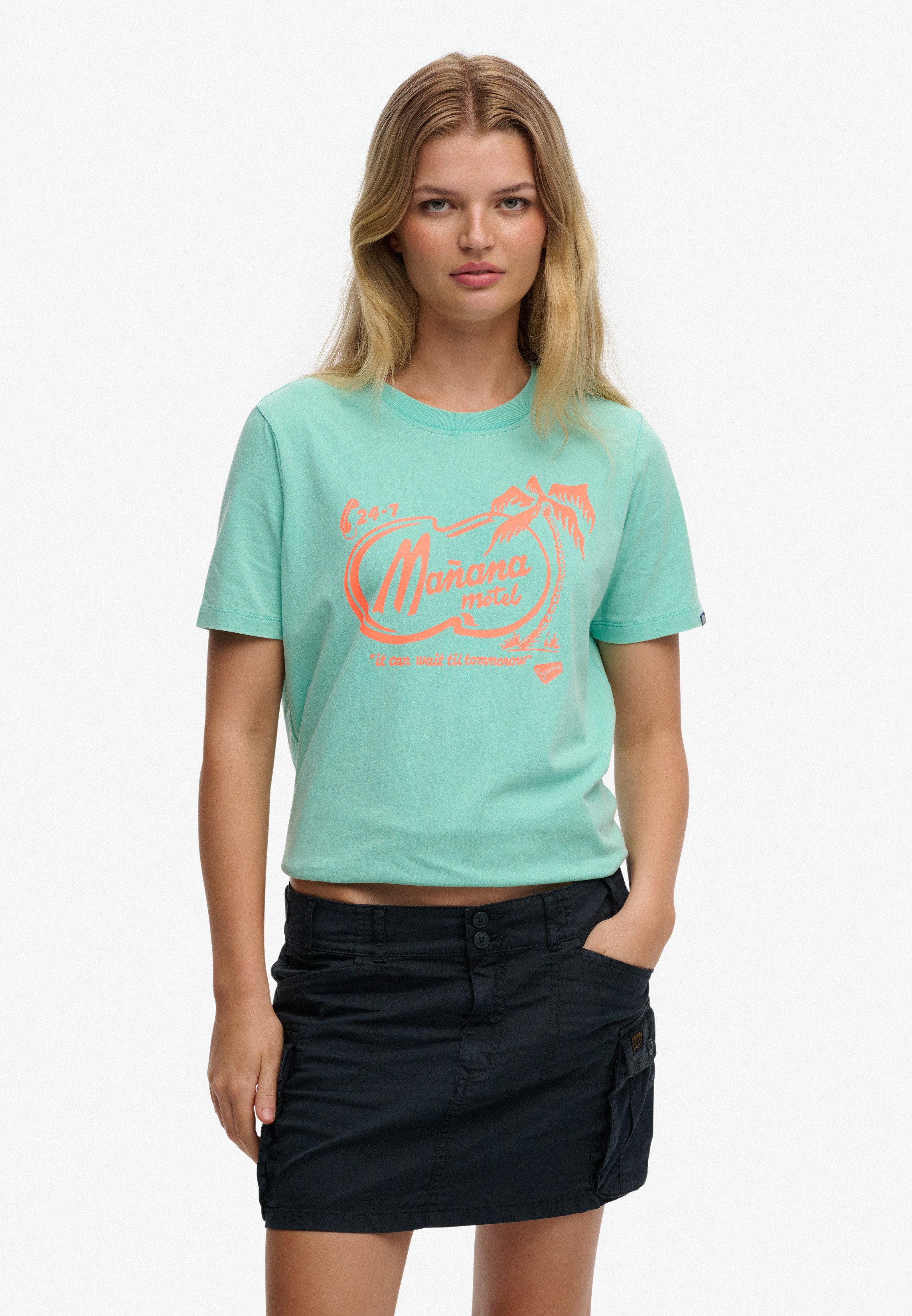 Superdry Print-Shirt ROADSIDE TRADE RELAXED TEE
