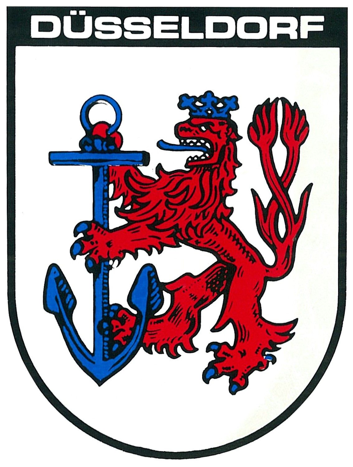 Hermann Schütz Aufkleber Aufkleber Wappen Düsseldorf 115 x 90 mm