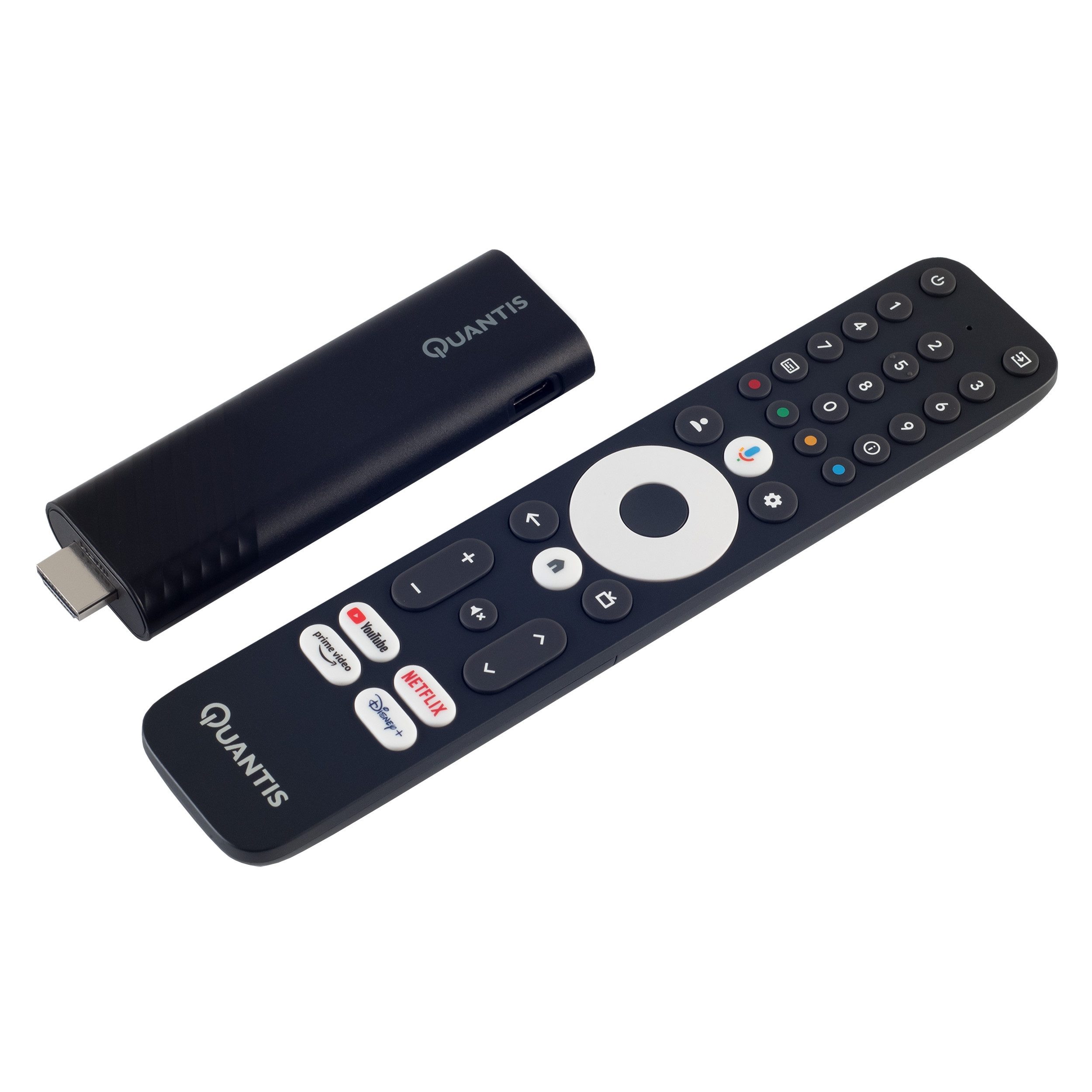 Quantis Streaming-Stick QE600 4K UHD, Google TV, Chromecast, Bluetooth, 32 GB
