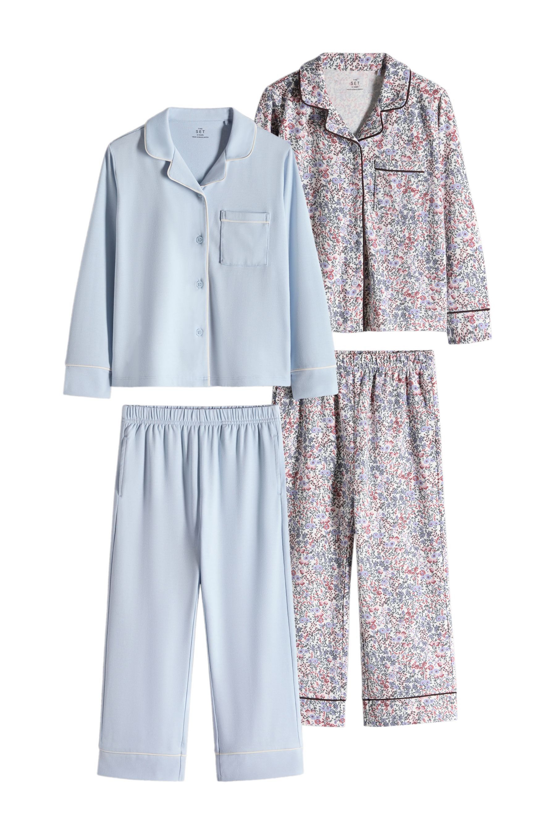 The Set Pyjama The Set Langärmelige Jersey-Schlafanzüge aus (4 tlg)