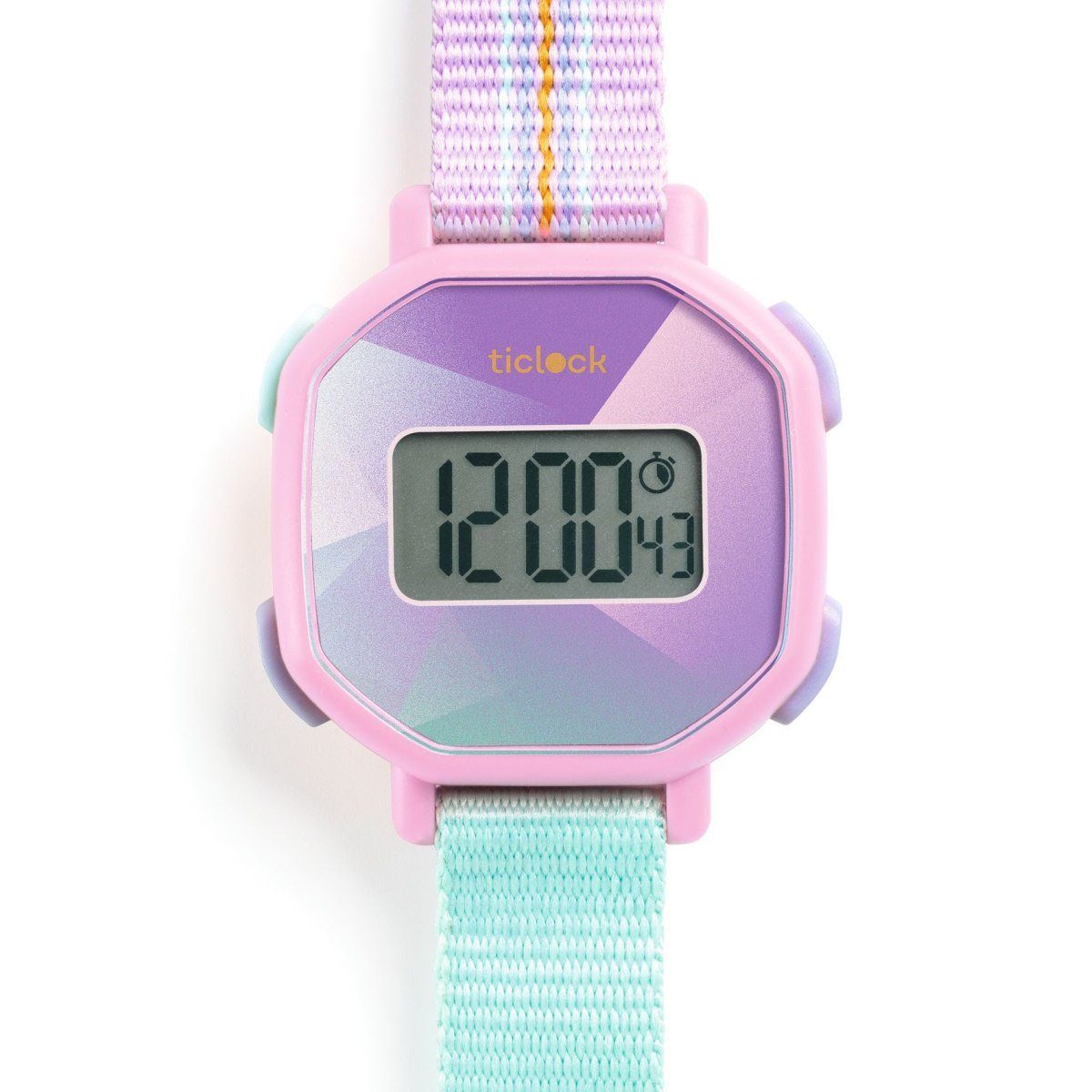 DJECO Digitaluhr Armbanduhr digital Beleuchtung Stoppuhr Kinderuhr inkl. Batterie Prisma