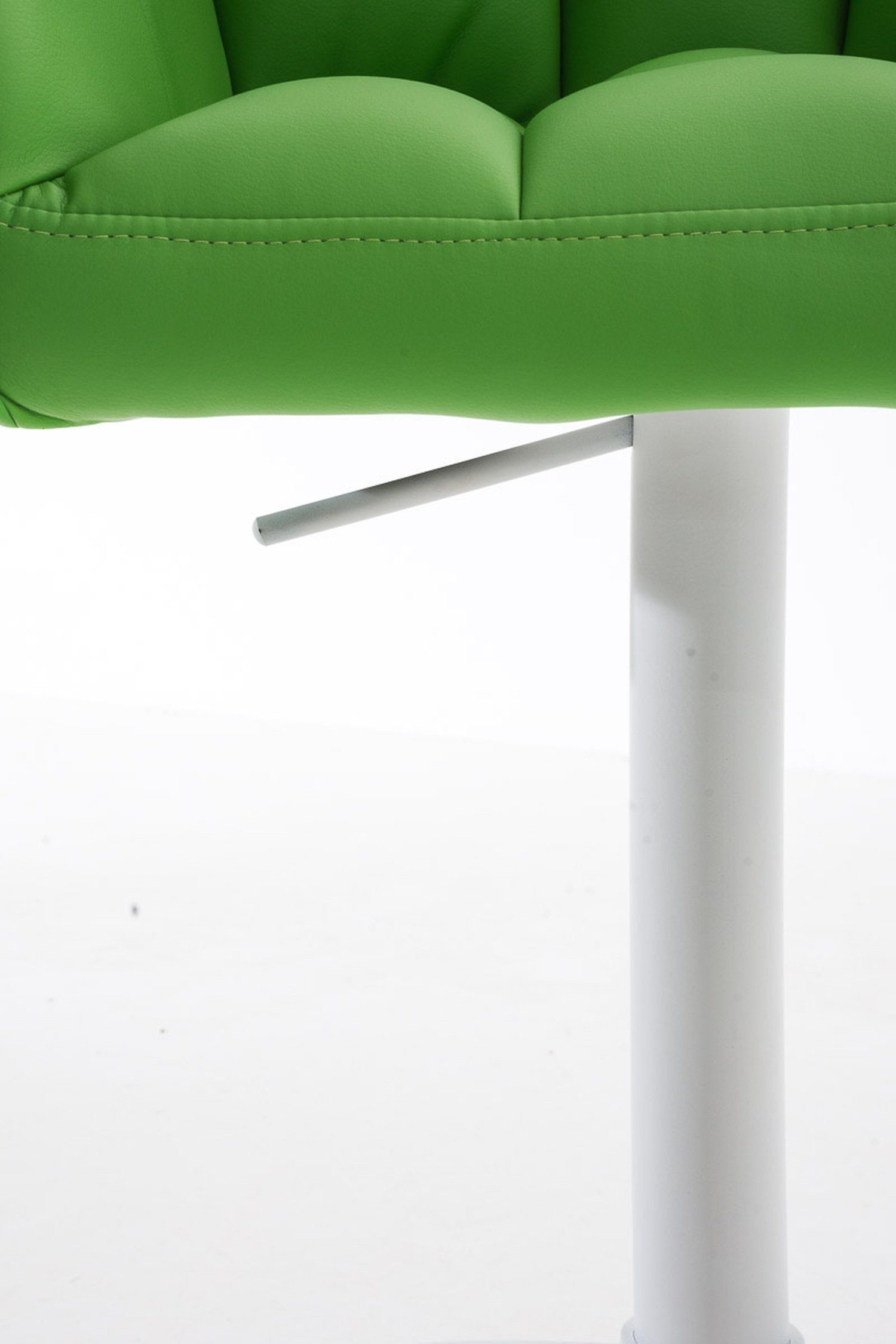 TPFLiving Barhocker und drehbar Damaso Rückenlehne (mit Fußstütze Hocker weiß Metall 360° Kunstleder - - Grün & Küche), Theke - für Sitzfläche