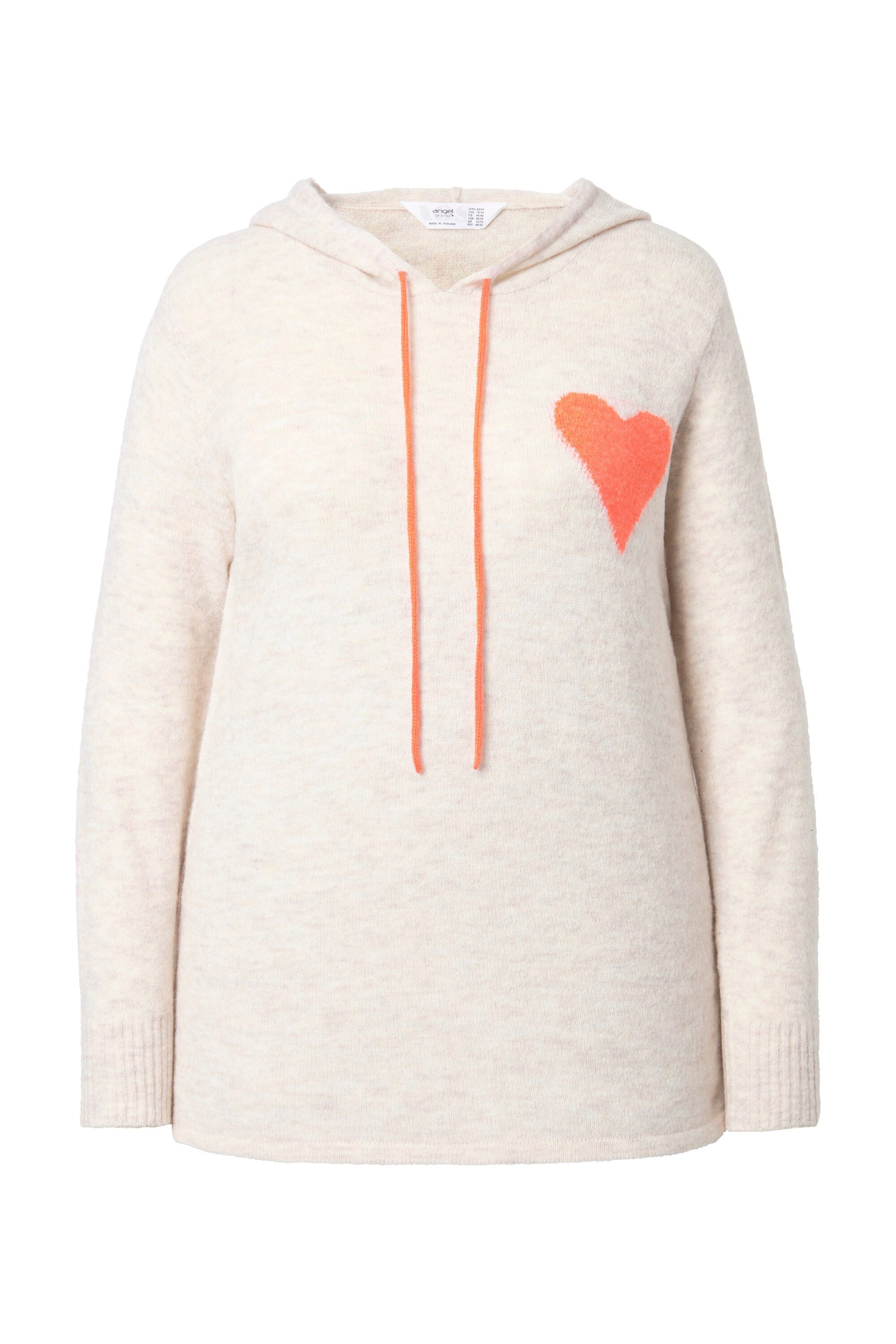 Angel of Style Strickpullover Kapuzen-Pullover Straight Fit kleines Herz günstig online kaufen
