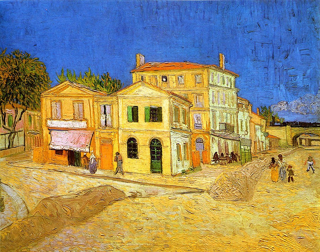 Van Gogh Das Gelbe Haus Kunstdruck Das gelbe Haus Impressionismus van Gogh A3 015, (1 St)