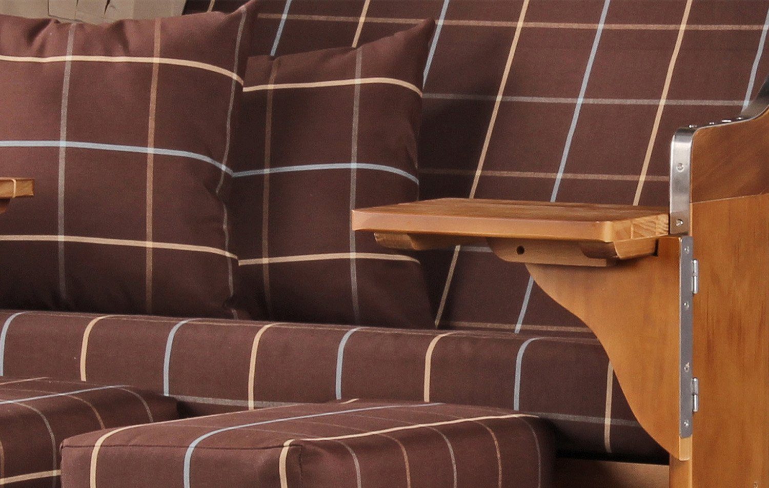 bene living Strandkorb Schleswig Pinie 2-Sitzer - PE mokka - Modell 556, BxTxH: 120x80x160 cm, Volllieger, Ostsee-Strandkorb