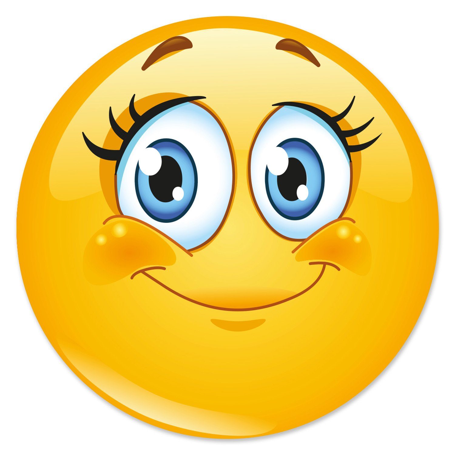 younikat Mauspad Mauspad mit Smile-Motiv I Ø 22 cm rund I