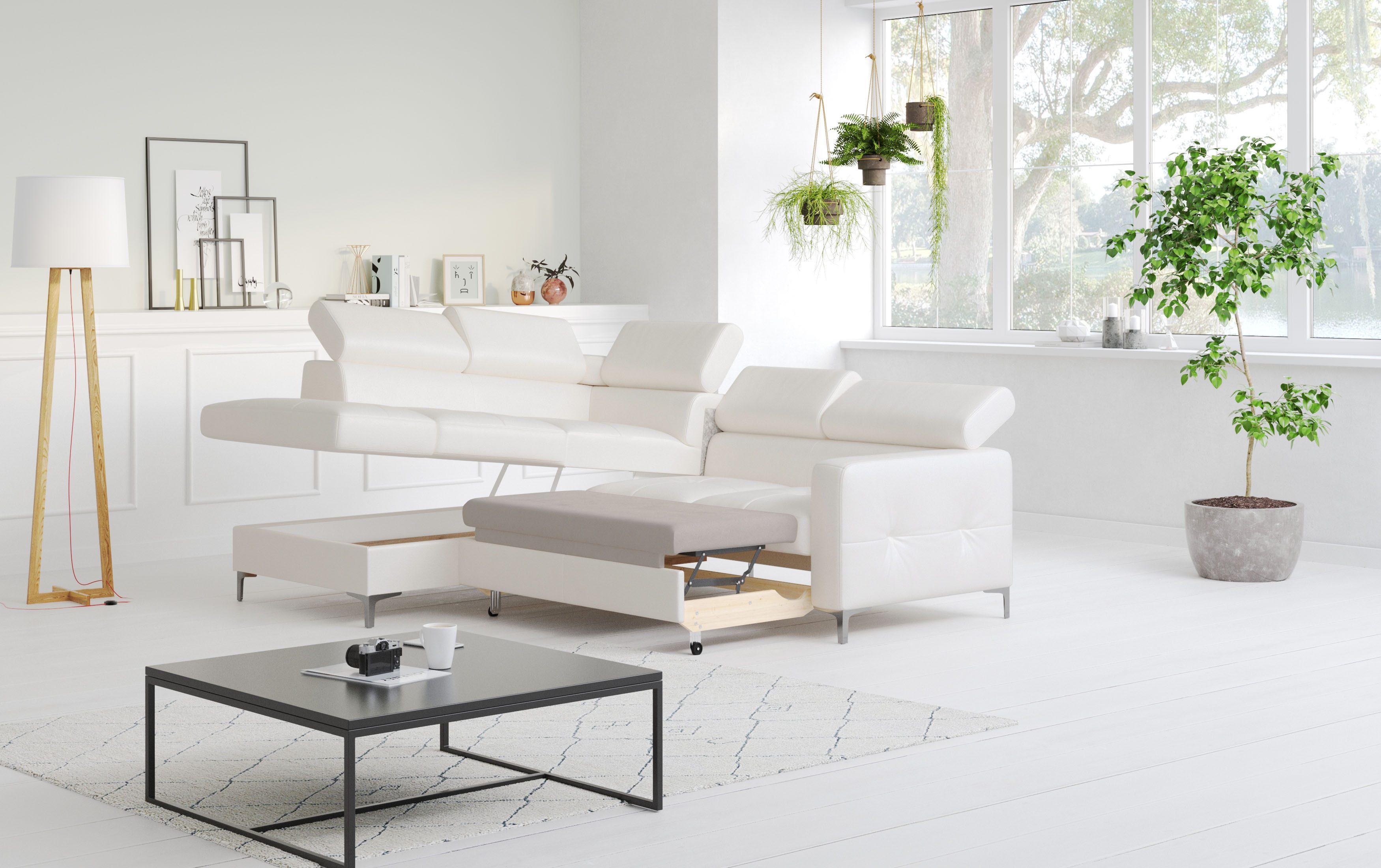 COTTA Ecksofa Sammy L-Form, mit Kopfteilverstellung, günstig online kaufen