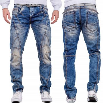 Cipo & Baxx 5-Pocket-Jeans Hose BA-C0894 mit Verzierungen und dicken Nähten
