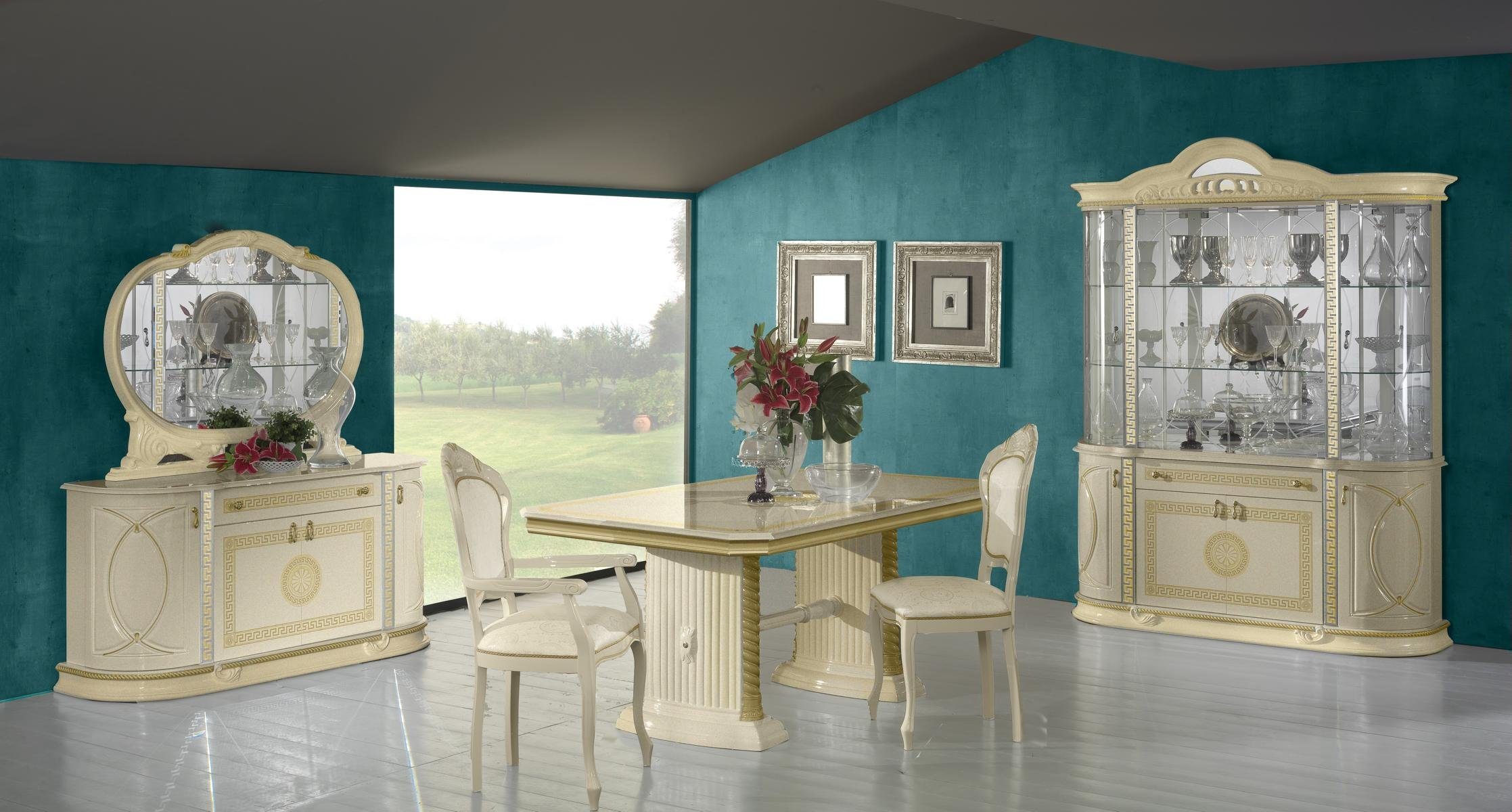 JVmoebel Esstisch Italienische Möbel Esstisch Holz Klassische Echtes Designer Tisch