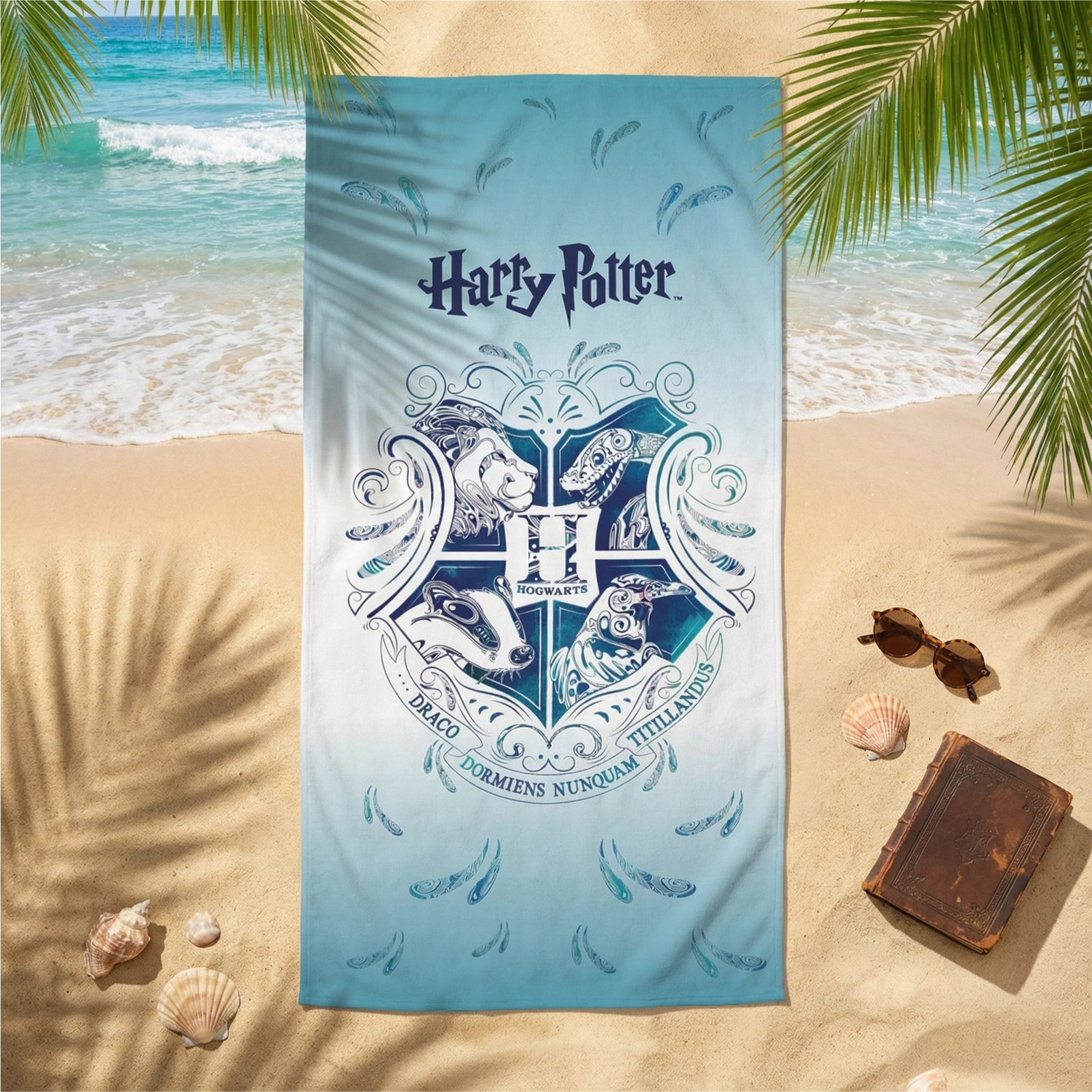 Harry Potter Strandtuch Harry Potter Hogwarts Badetuch Strandtuch, Mikrofaser, 70x140 cm
