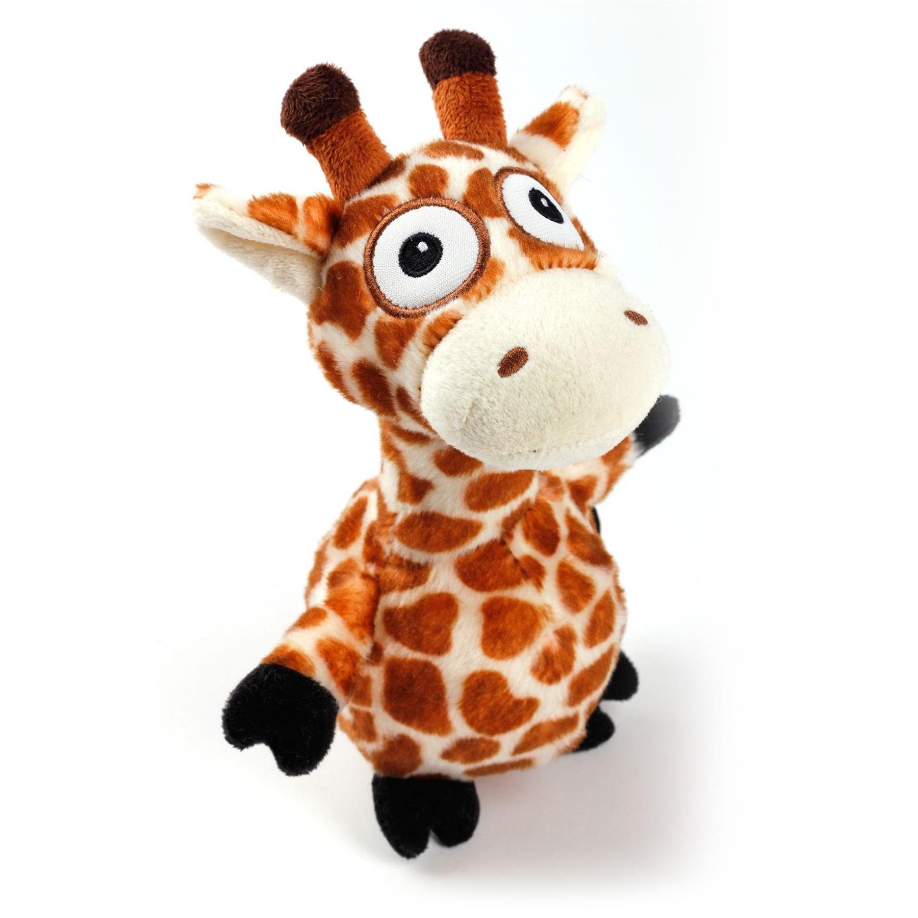 all for paws Tierkuscheltier Ultrasonic - GHz Giraf - Hundespielzeug,  Plüsch, (2-tlg) Giraffe mit extra leisem Quietscher
