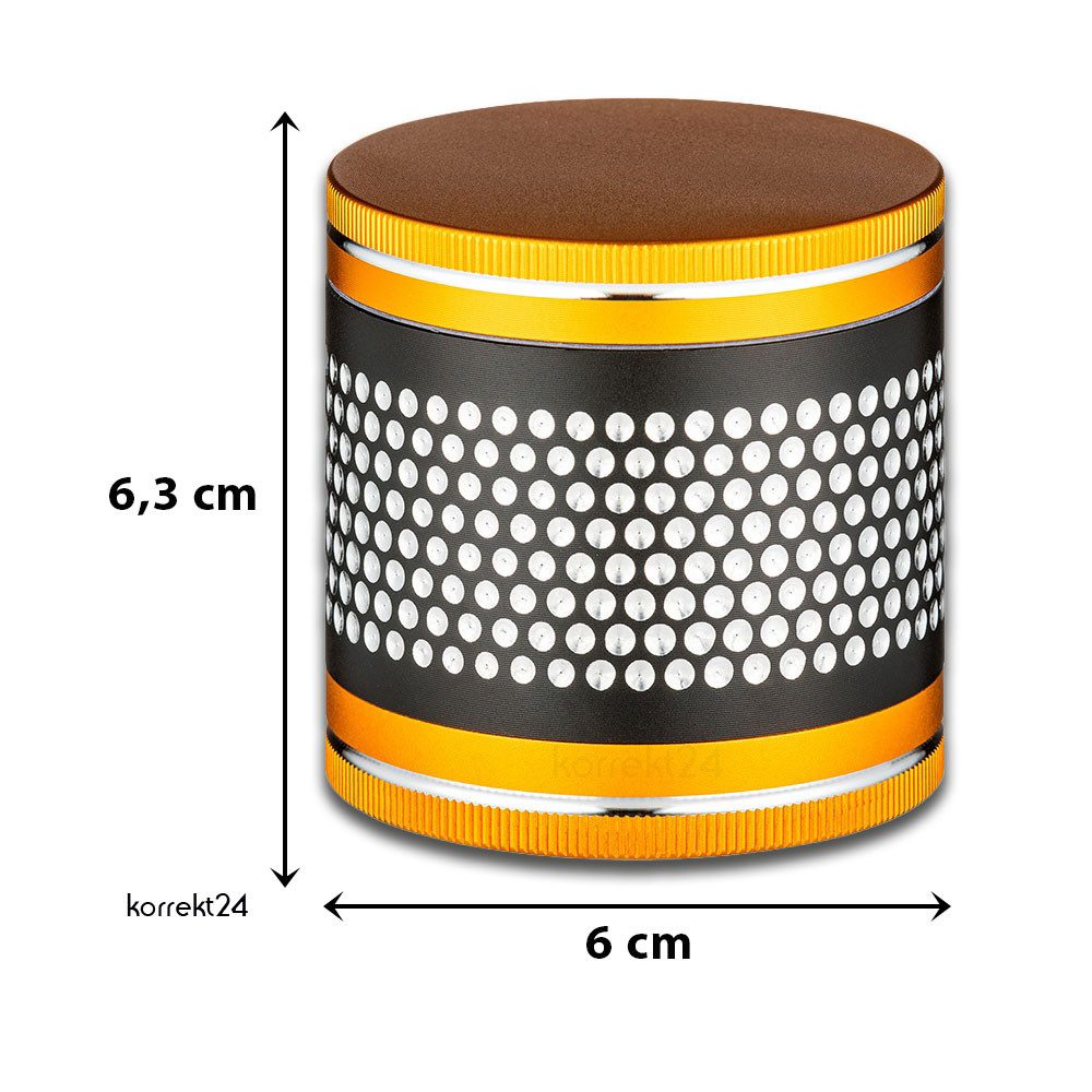 Coumo Grinder Premium XL Grinder, Maxi Sphere, Ø 6 cm, Metall Kräutermühle