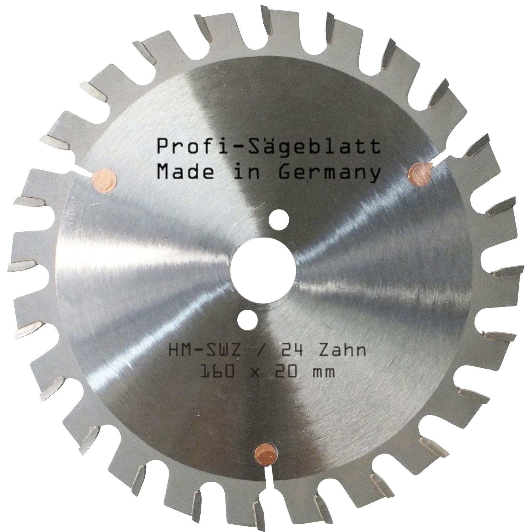 160 Sägeblatt x Kreissägeblatt 20 Hand-Kreissäge HM SWZ BauSupermarkt24 mm für Kreissägeblatt