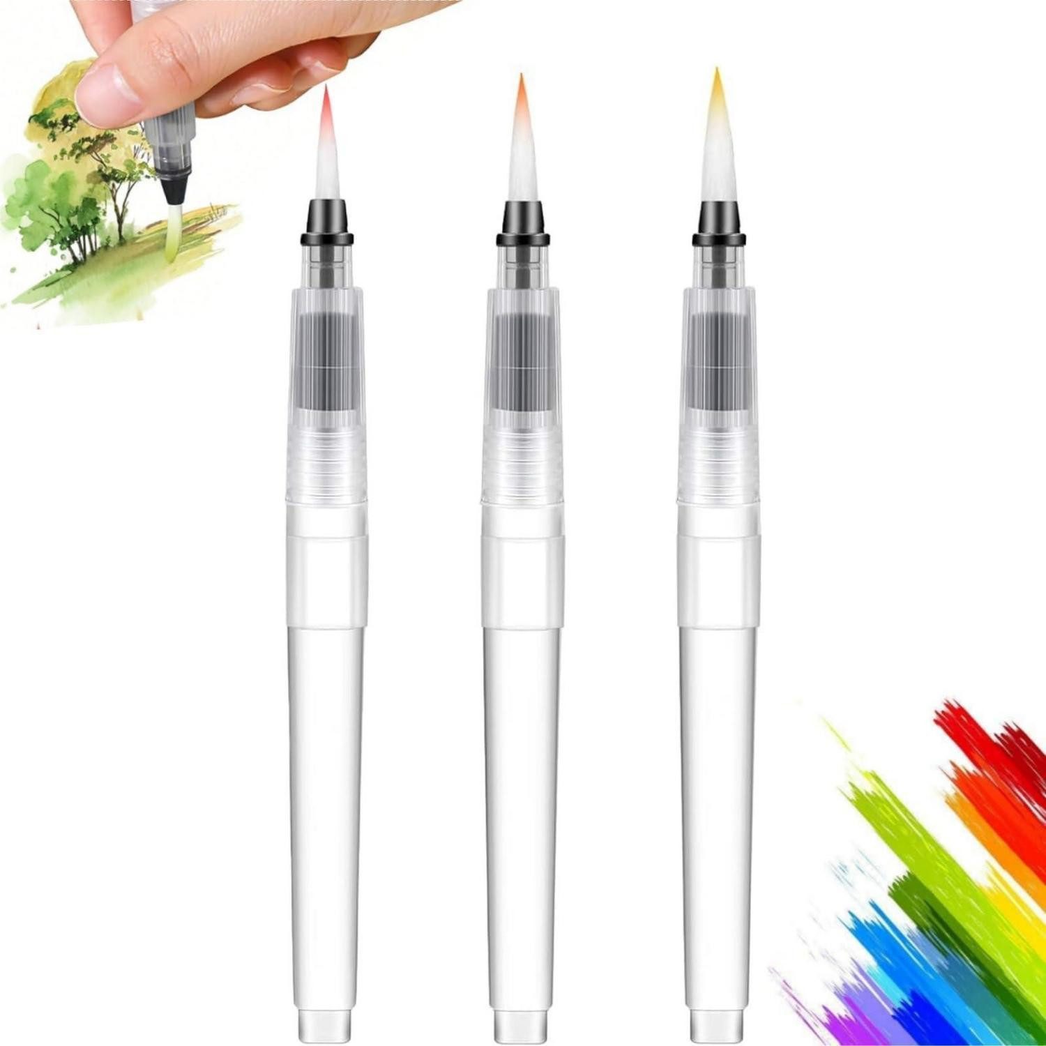 LuxusKollektion Aquarellstifte Aquarell Pinsel Stifte 3er Set