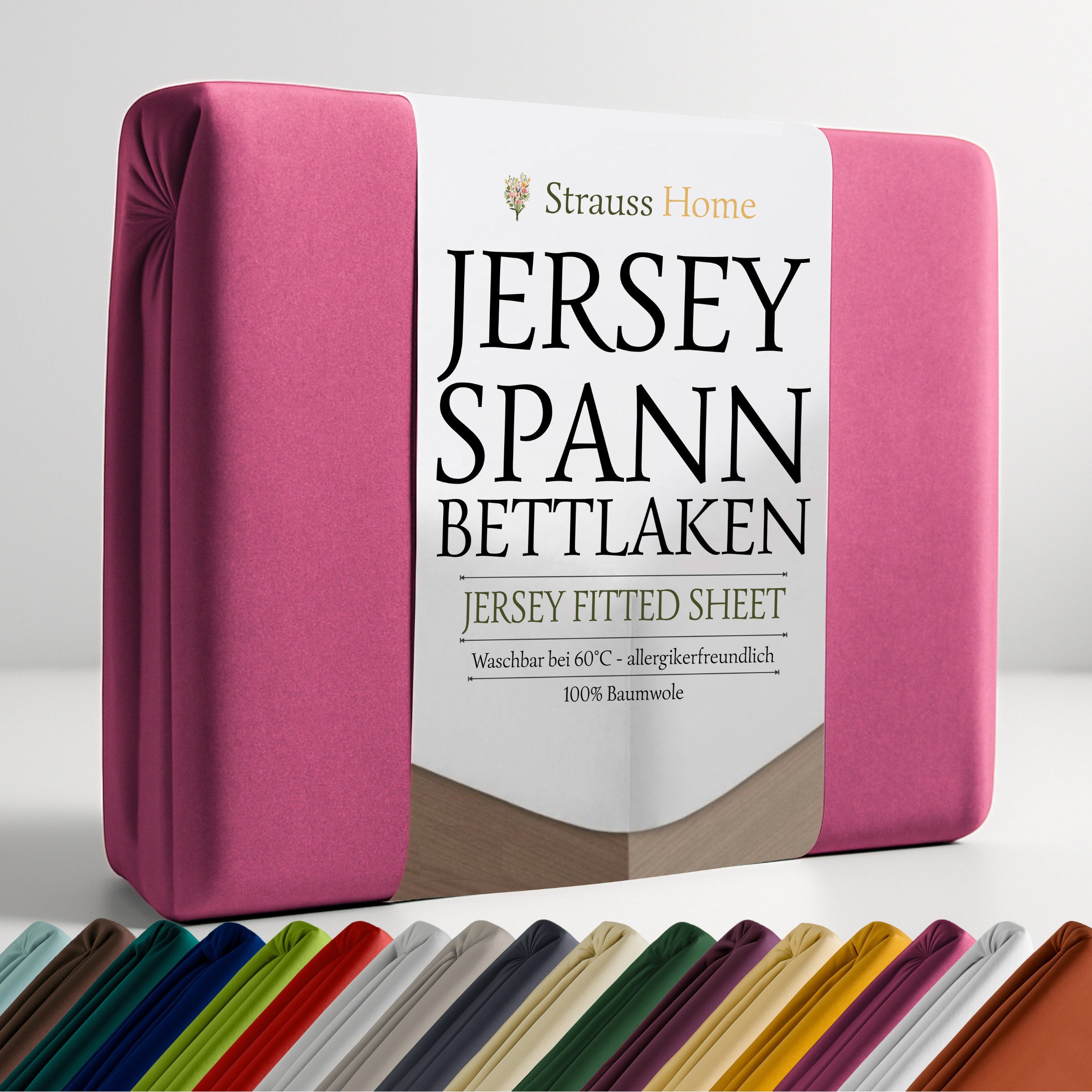 Strauss Home Spannbettlaken Premium, Gummizug: Rundumgummi, 150gr/m2 Premiu günstig online kaufen