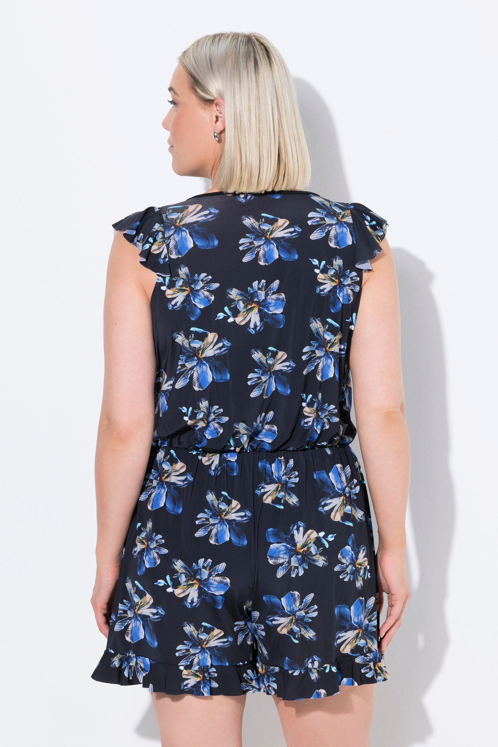 Ulla Popken Badekleid Badekleid Shorts Blüten Softcups recycelt