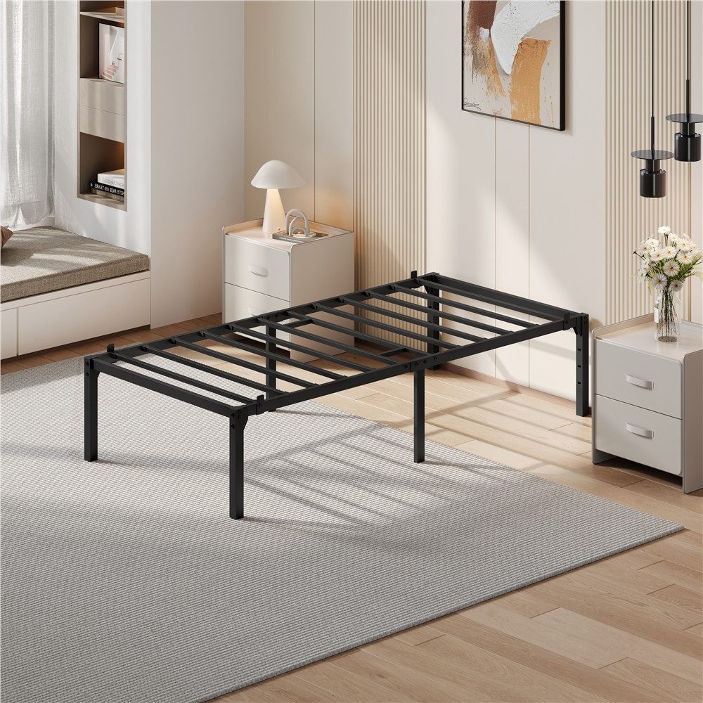 Yaheetech Metallbett 90×190/90×200/140×200/160×200/180×200 cm, Bettrahmen 36/41 cm H mit Lattenrost, Bettgestell aus Metall – Bild 3 von 5