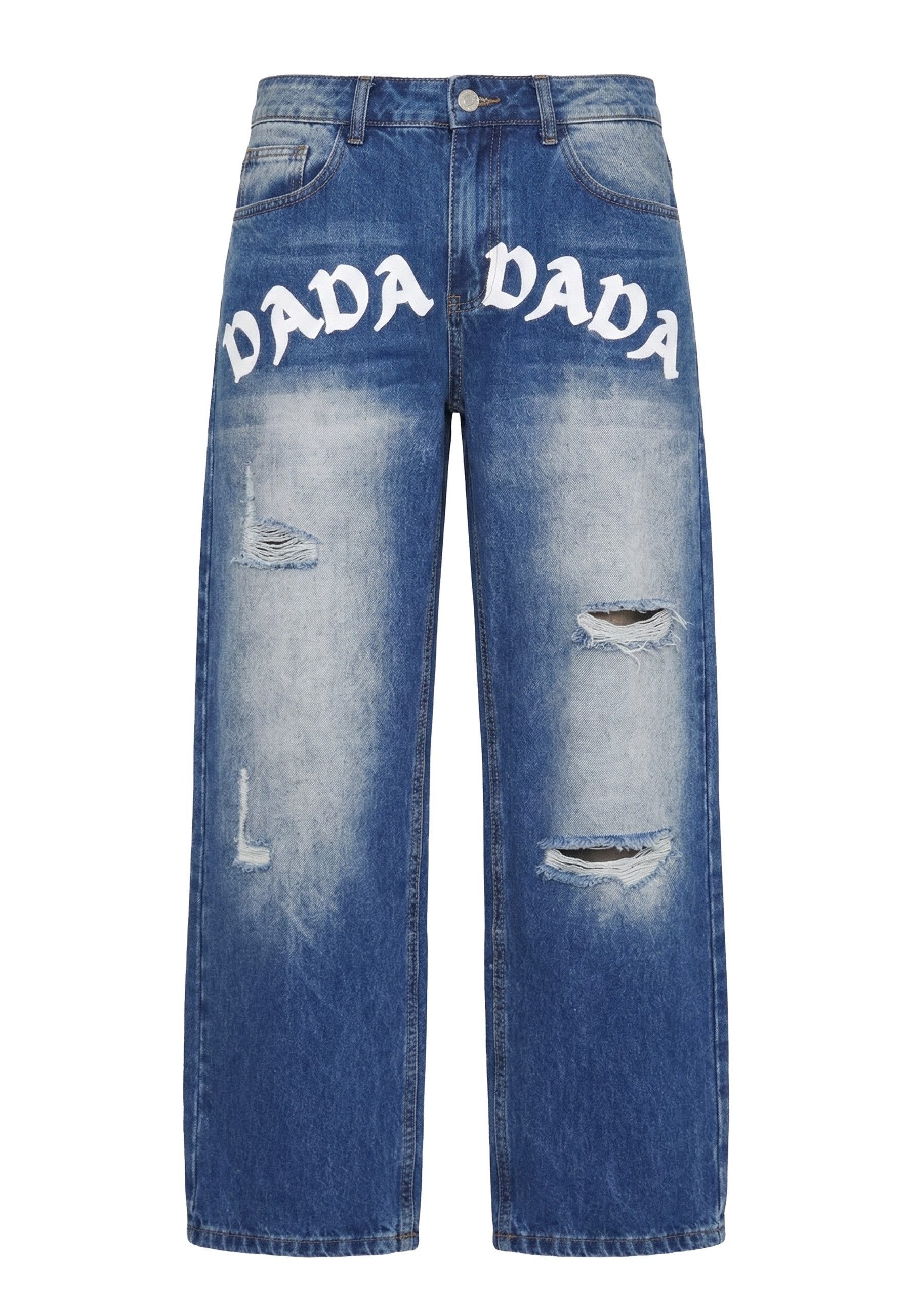 DADA Supreme Shorts DADA Supreme Dada Supreme Front Logo Destroyed Loose Fit Jeans (1-tlg)