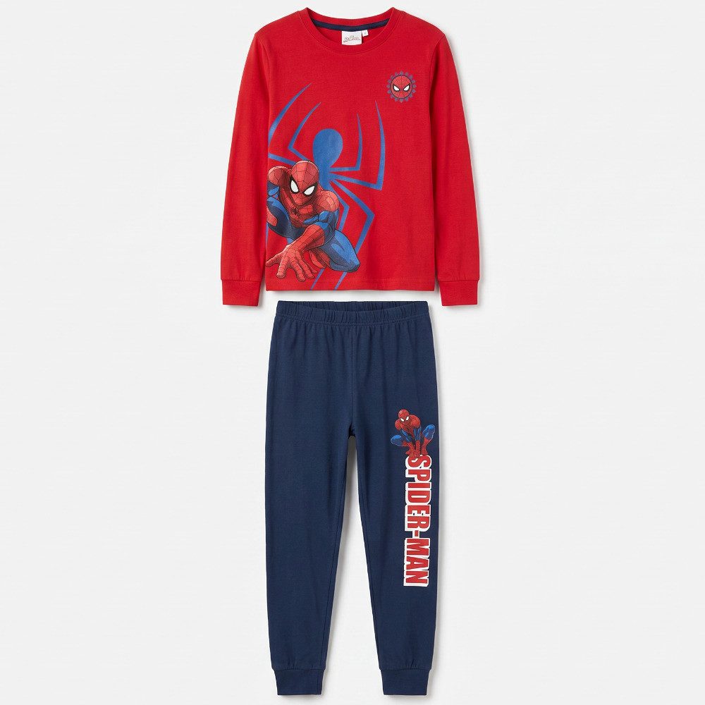MARVEL Schlafanzug Marvel Spiderman Kinder Schlafanzug Pyjama Shirt Hose 100% Baumwolle