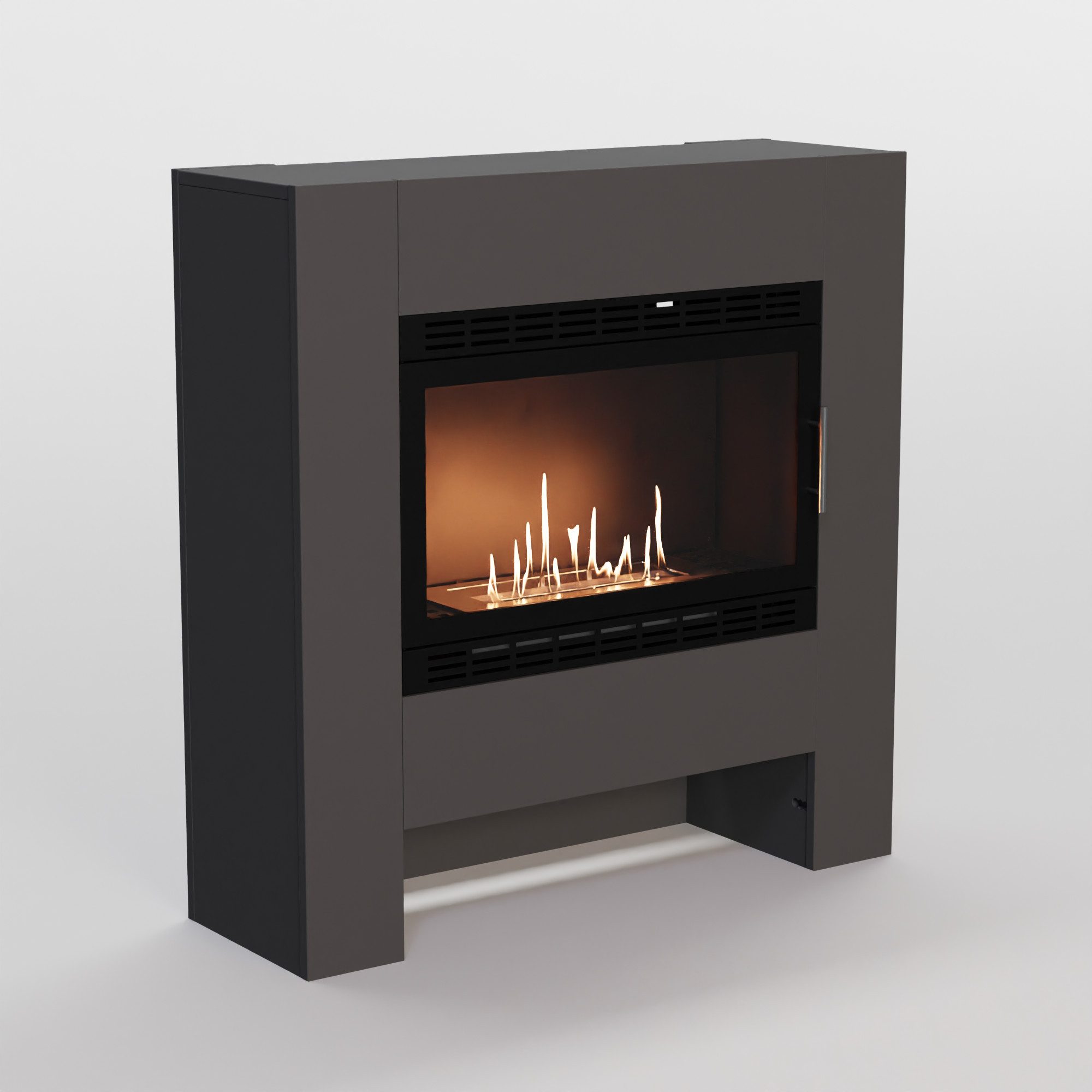GLOW FIRE Echtfeuer-Dekokamin Harstad XL Vision Ethanol Kamin, Bioethanol Kamin mit 3h Brenndauer, Heizleistung bis 2KW