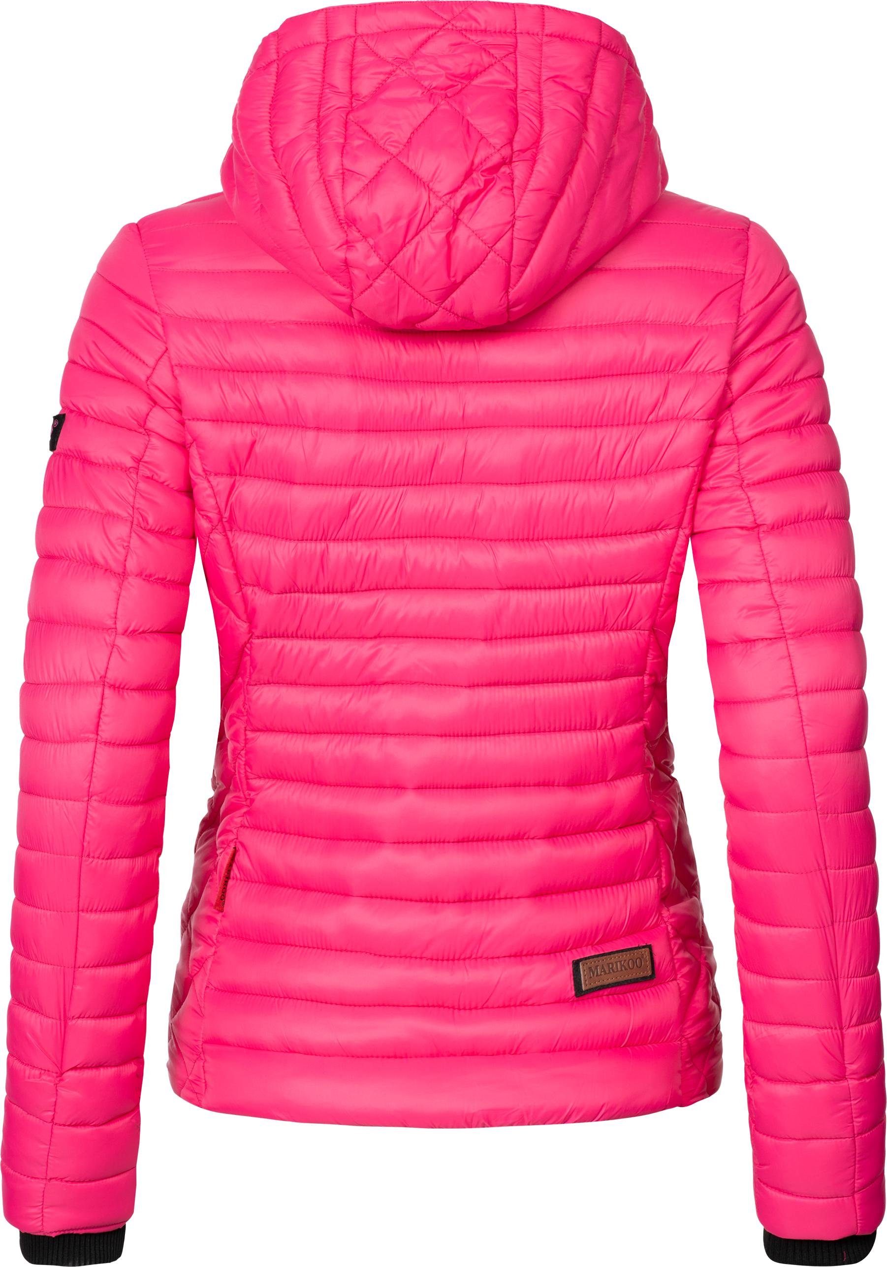 Marikoo Übergangsjacke mit Kapuze ultraleichte pink Steppjacke Samtpfote